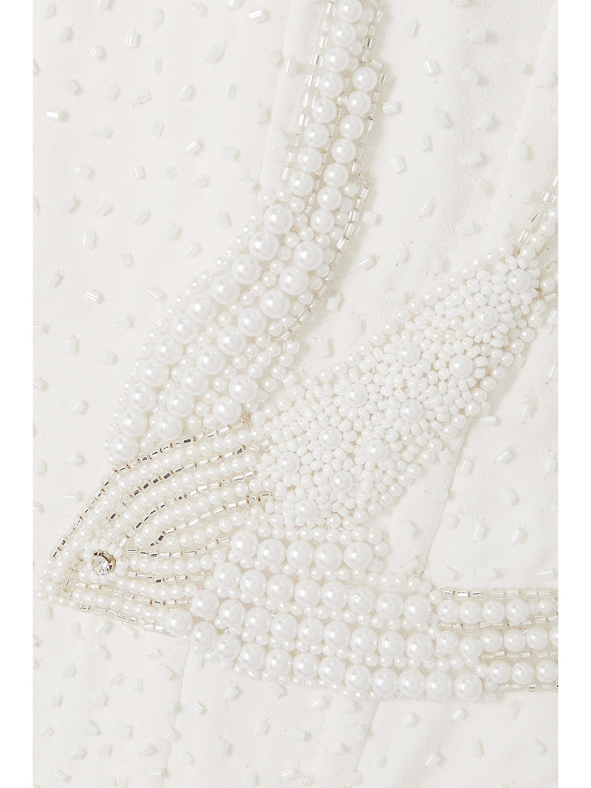 Embellished crepe bustier top view