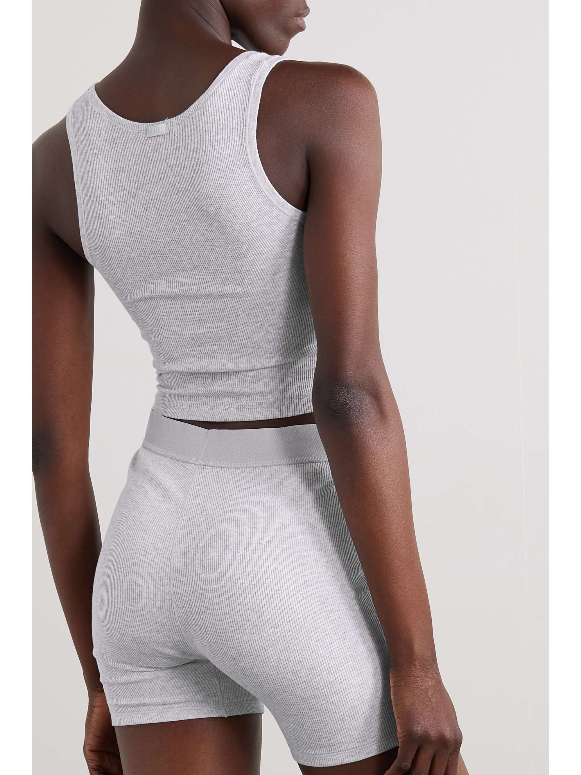 Ribbed cotton-blend jersey tank view