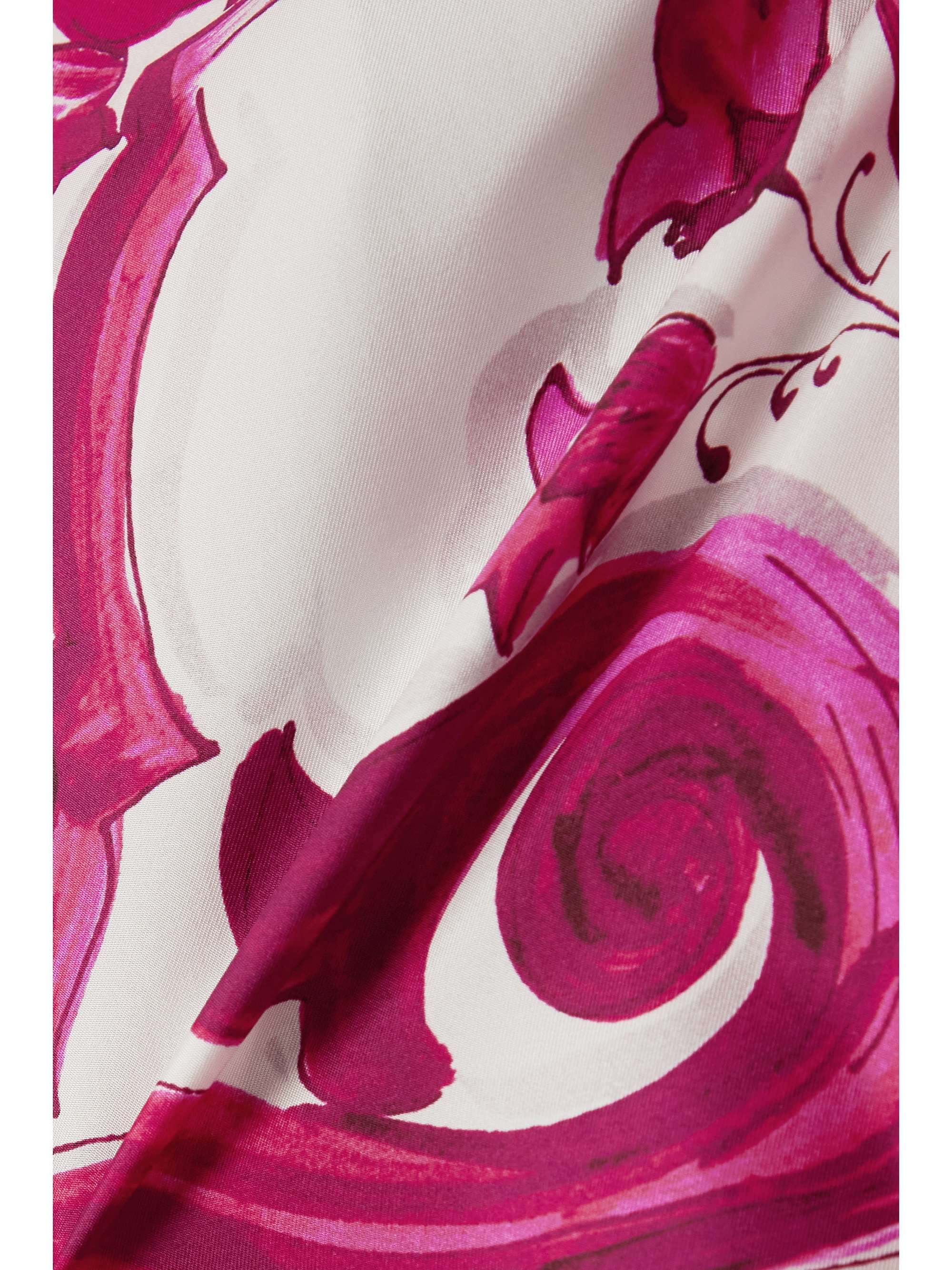 Maiolica belted piped printed silk-twill shirt view