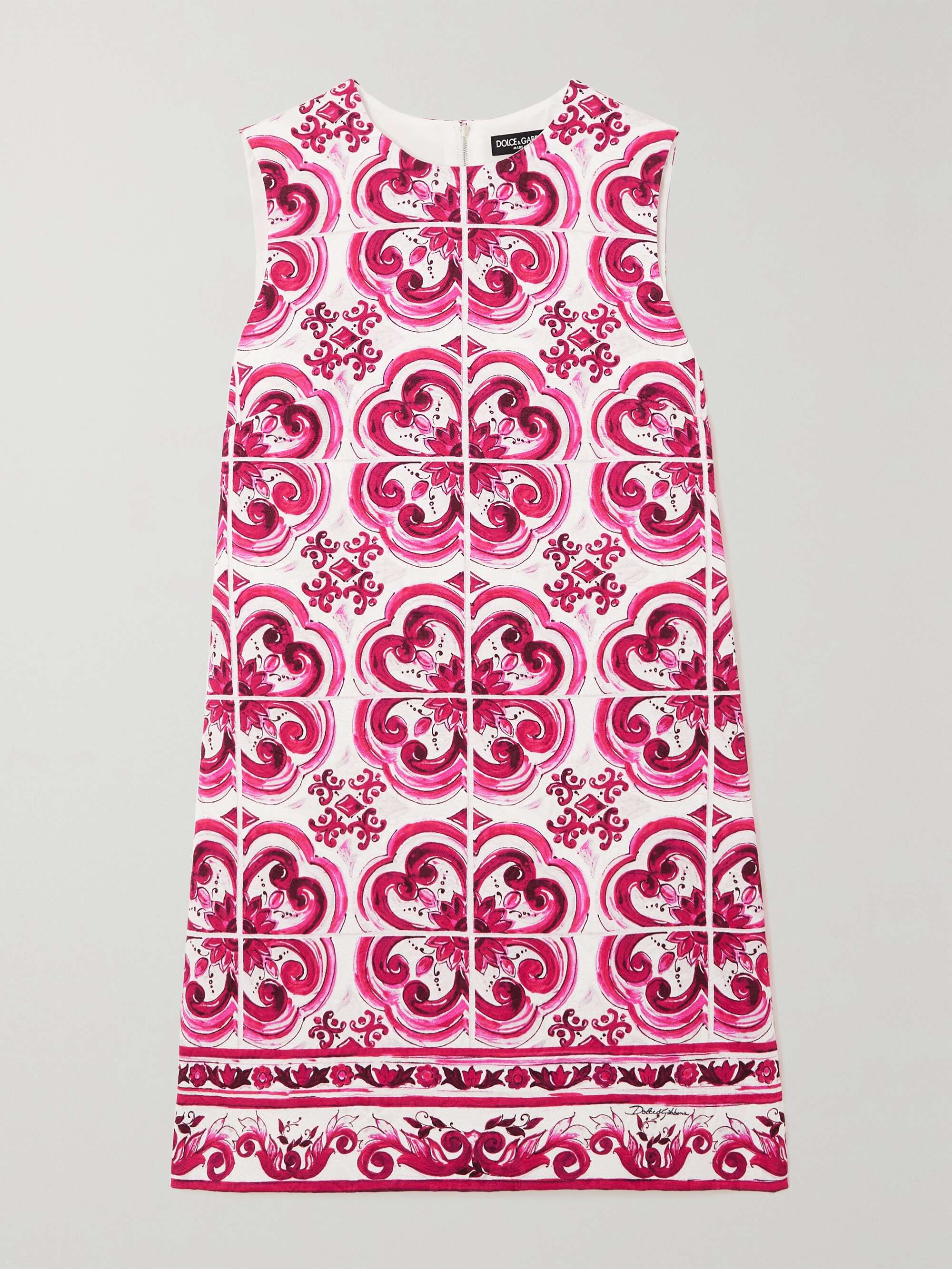 Maiolica printed cotton-blend mini dress view