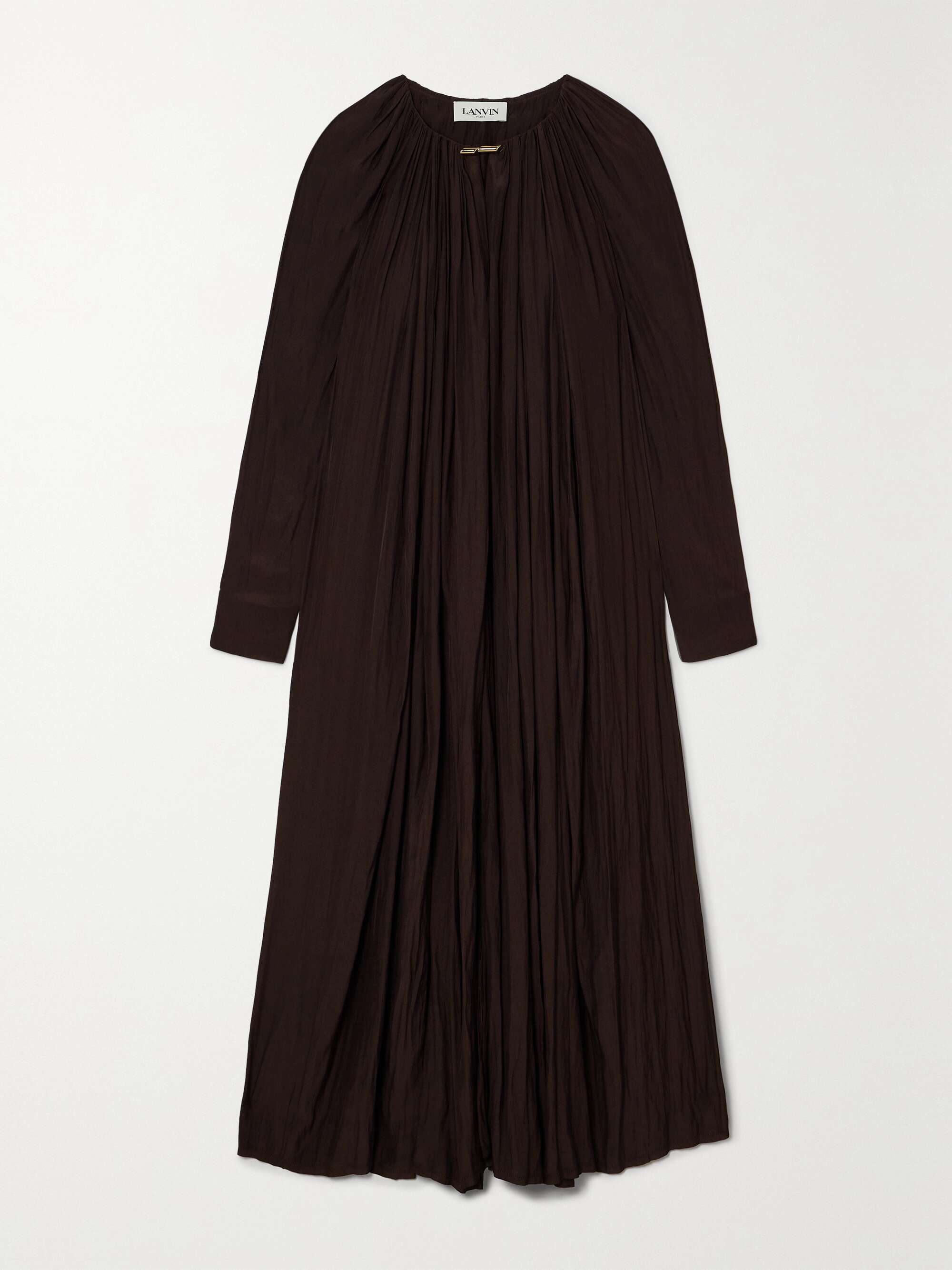 Gathered charmeuse maxi dress view