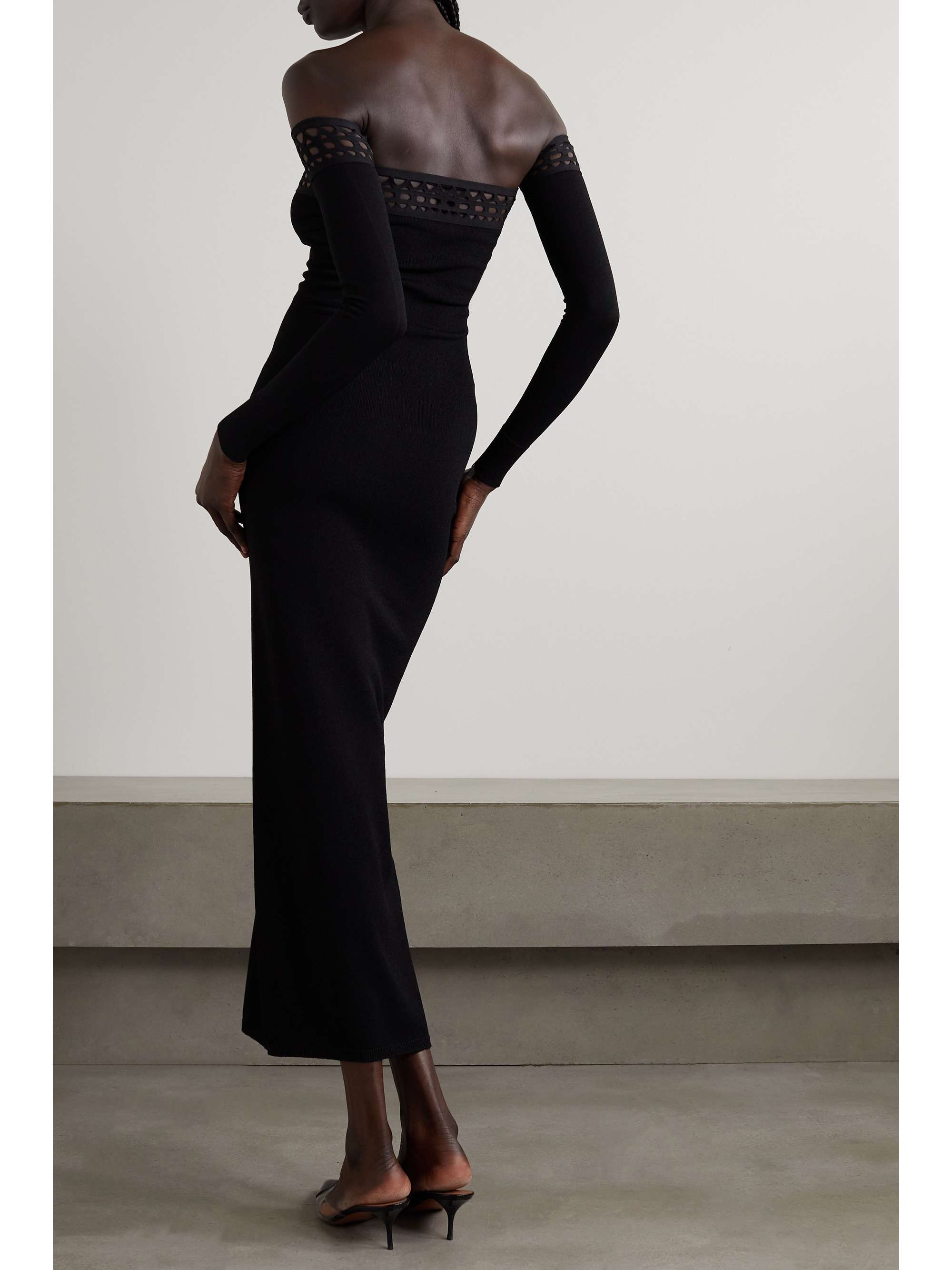 Archetypes convertible off-the-shoulder stretch-knit midi dress view