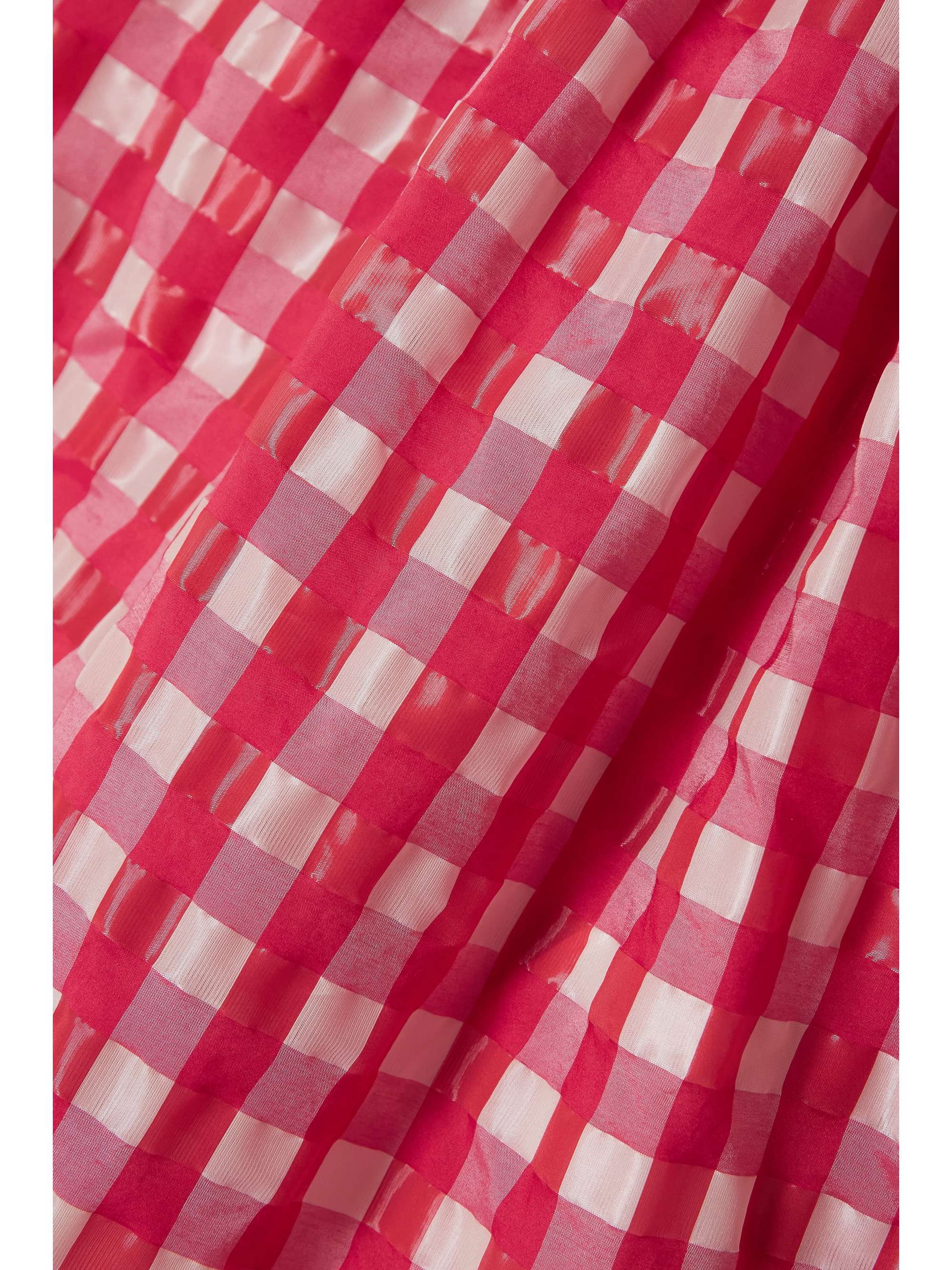 Archetypes off-the-shoulder gingham seersucker mini dress view