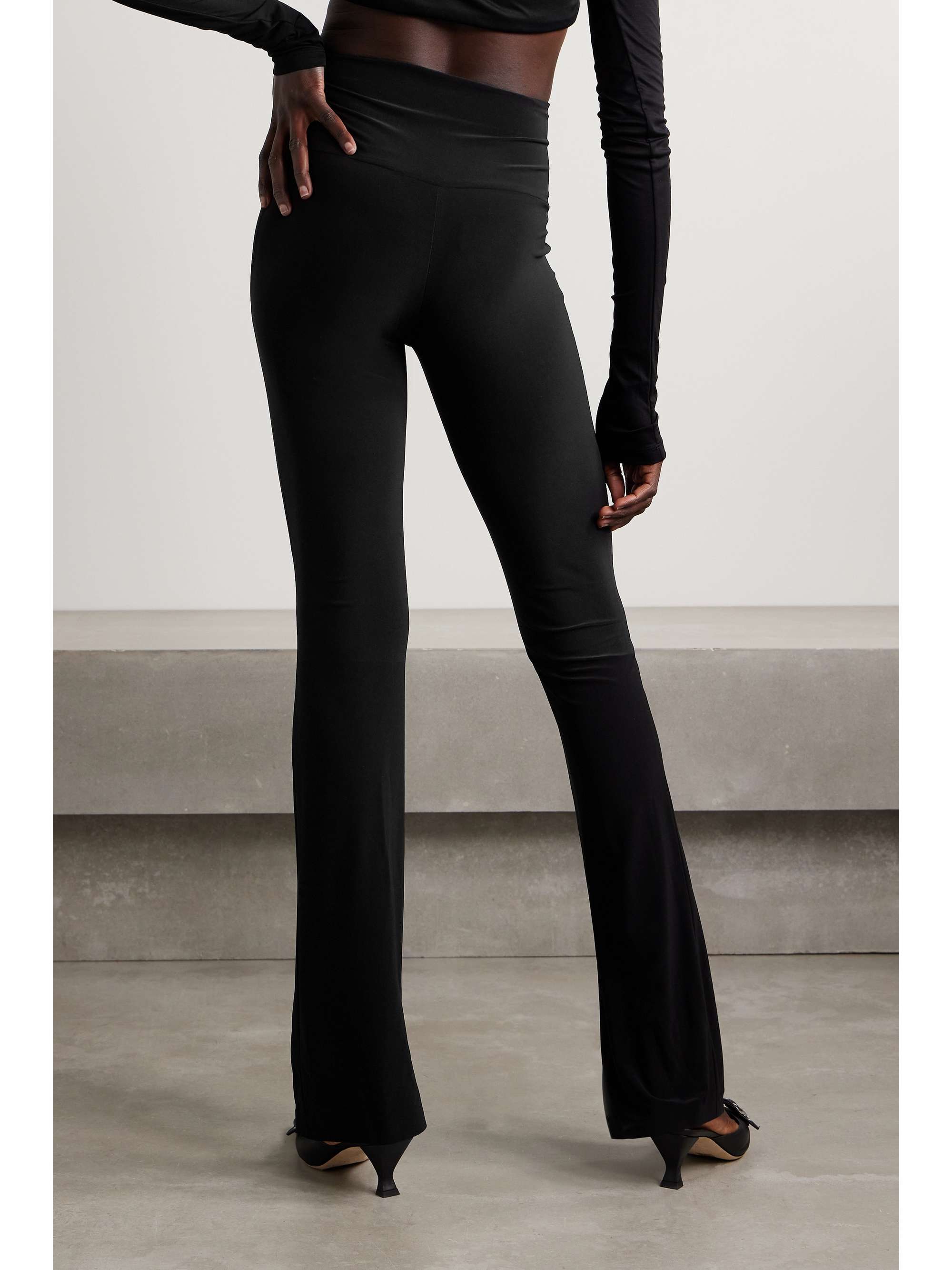 Stretch-jersey straight-leg pants view