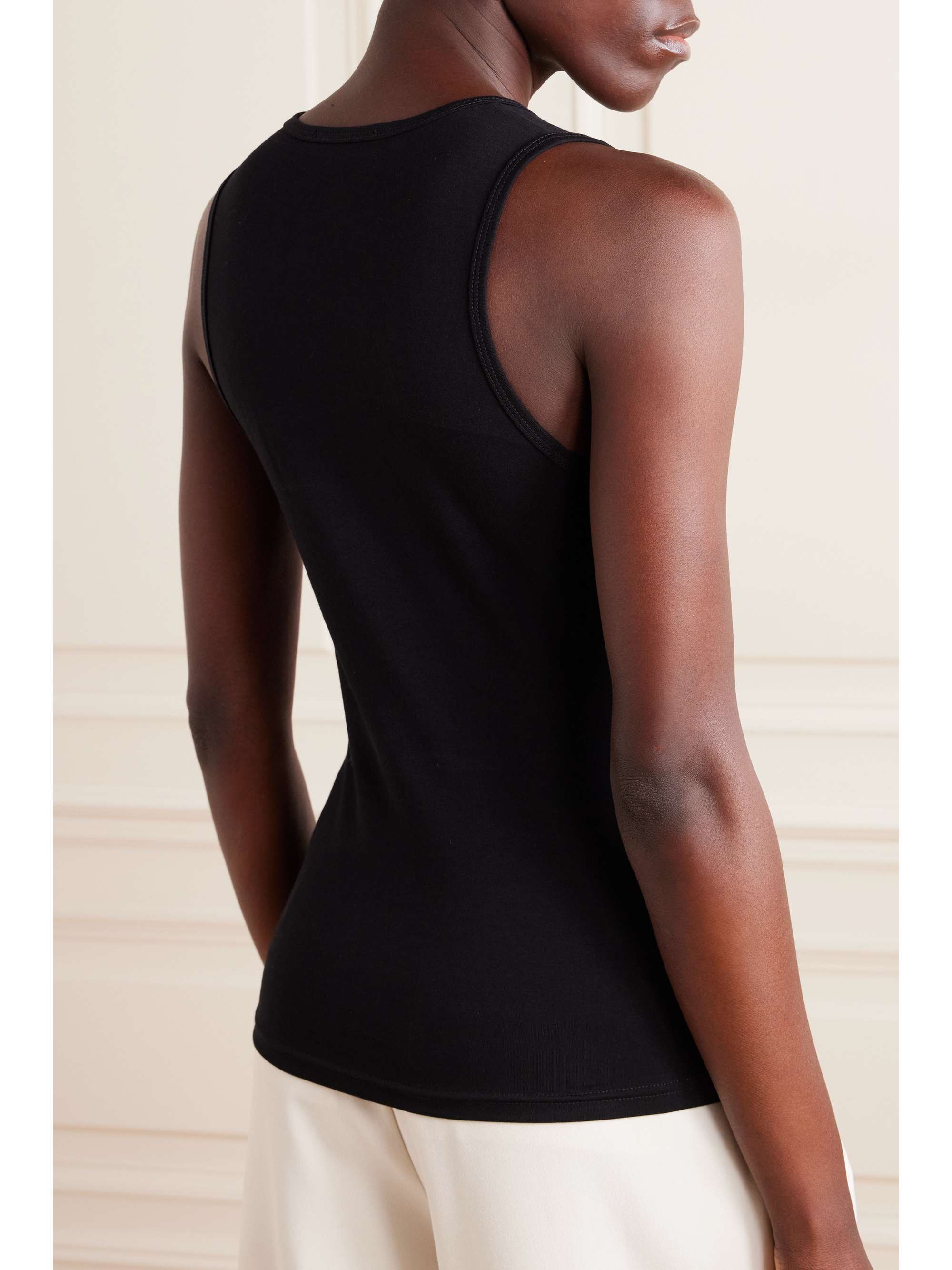 + NET SUSTAIN organic cotton-blend jersey tank view