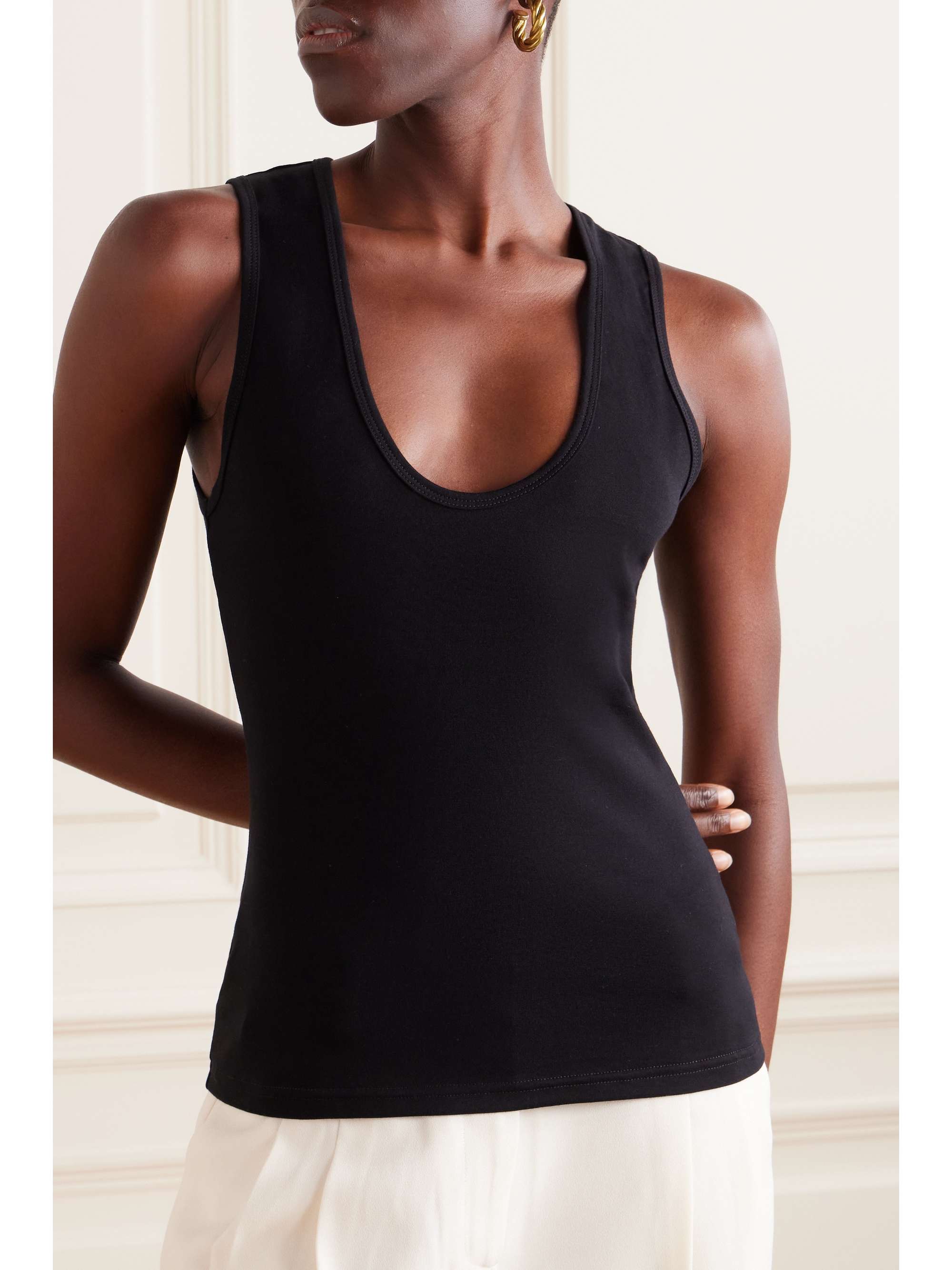 + NET SUSTAIN organic cotton-blend jersey tank view