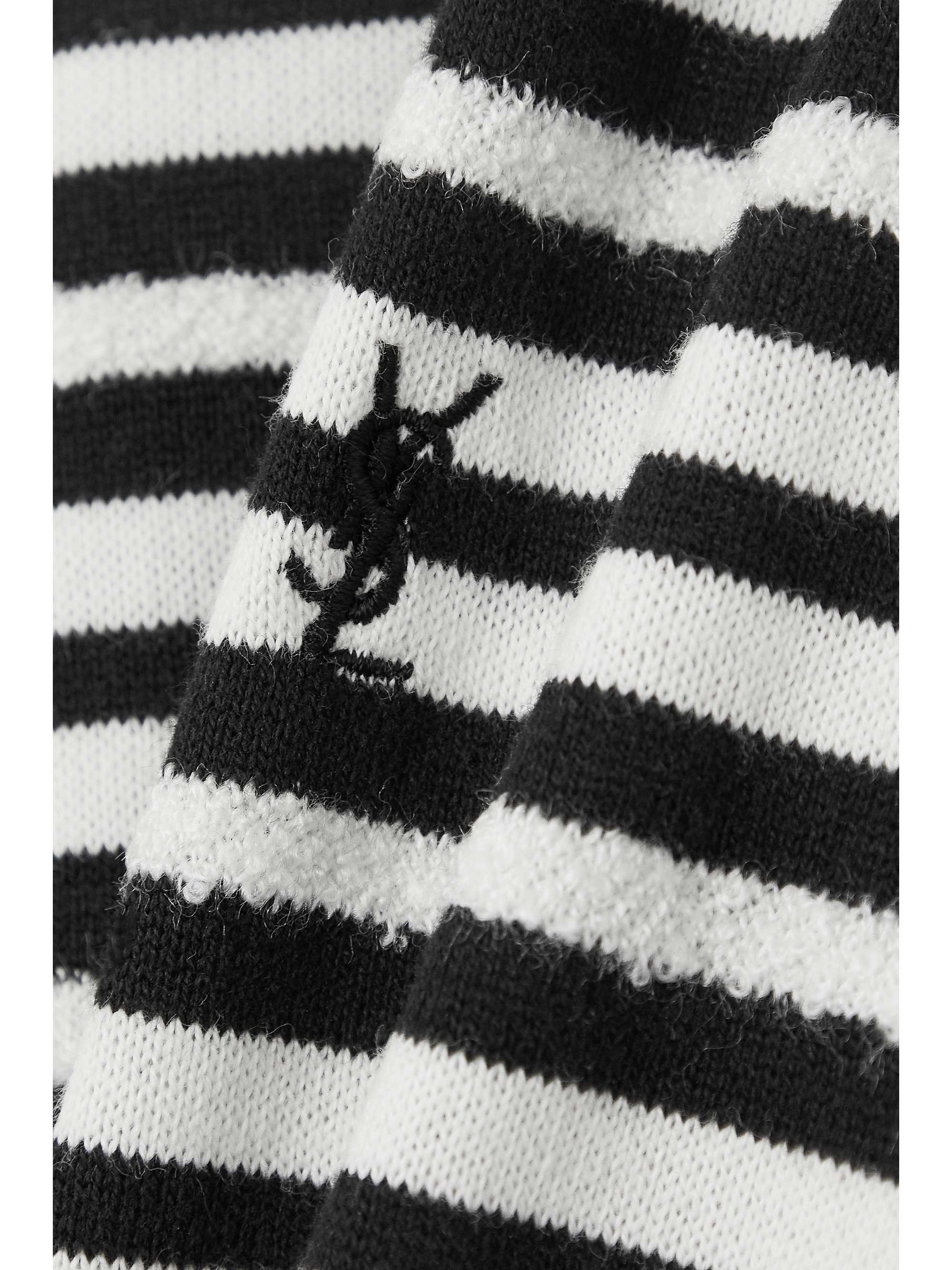 Distressed striped cotton tank view