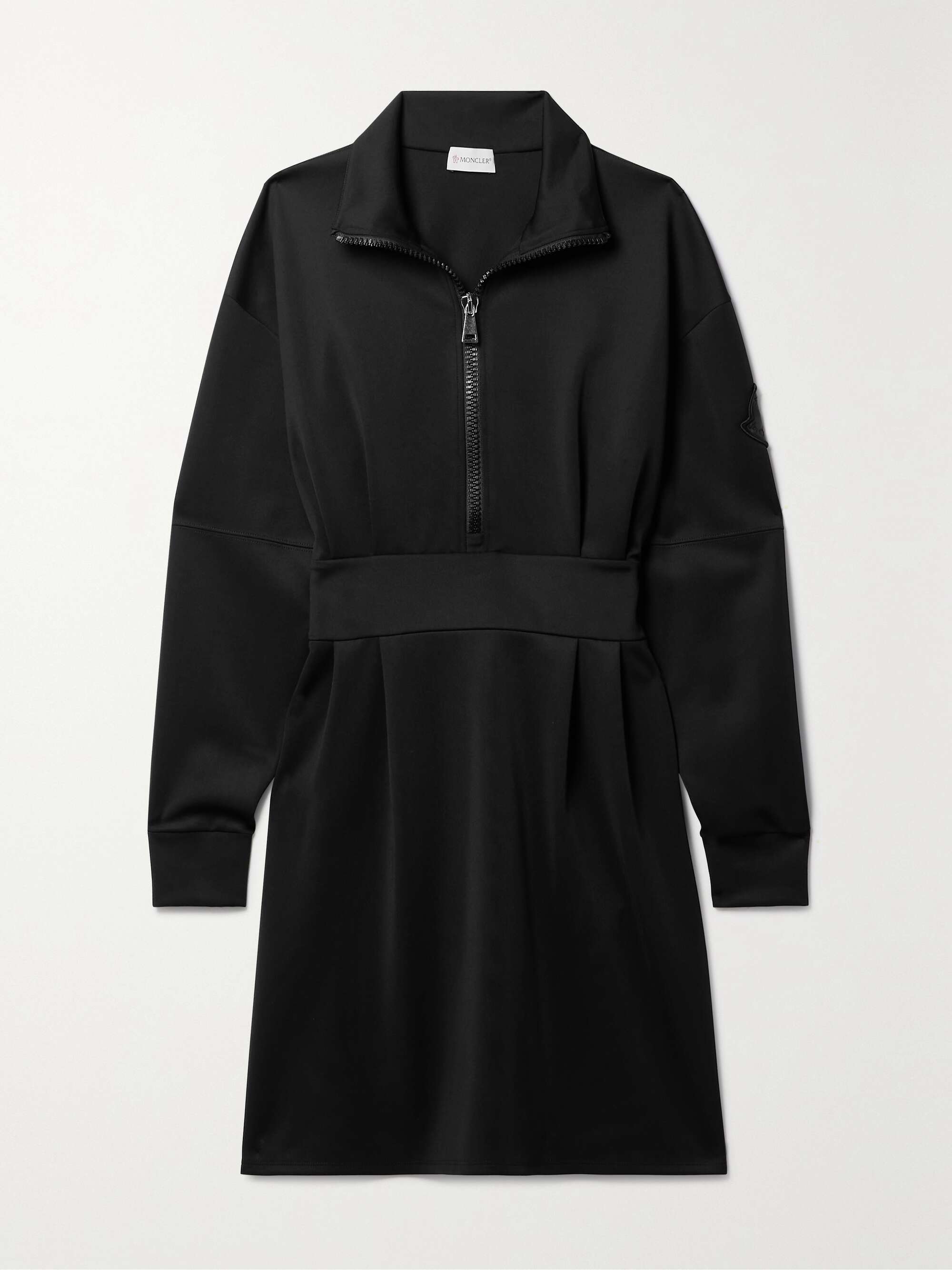 Pleated ponte mini dress view