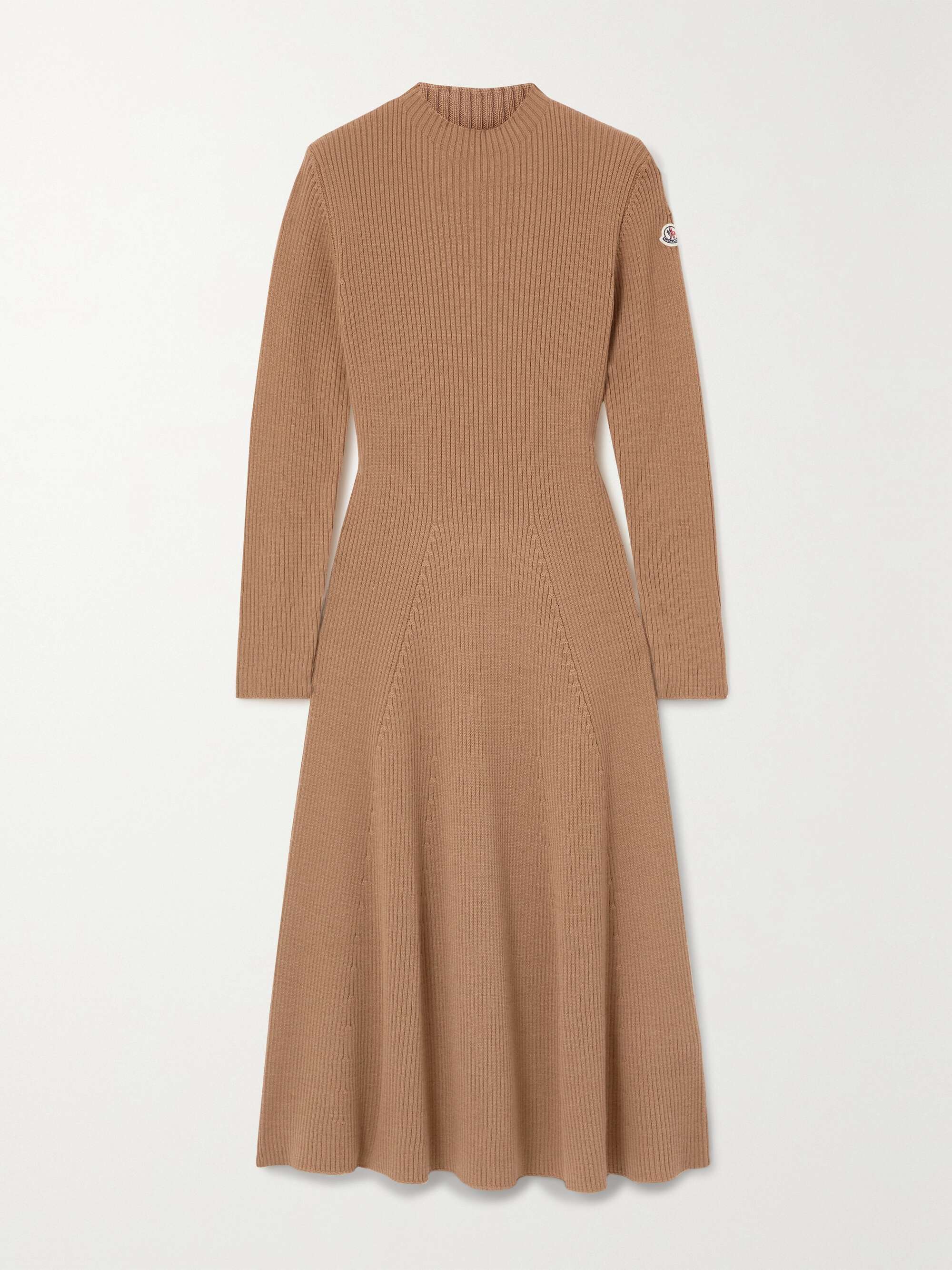 Ribbed wool-blend midi dress view