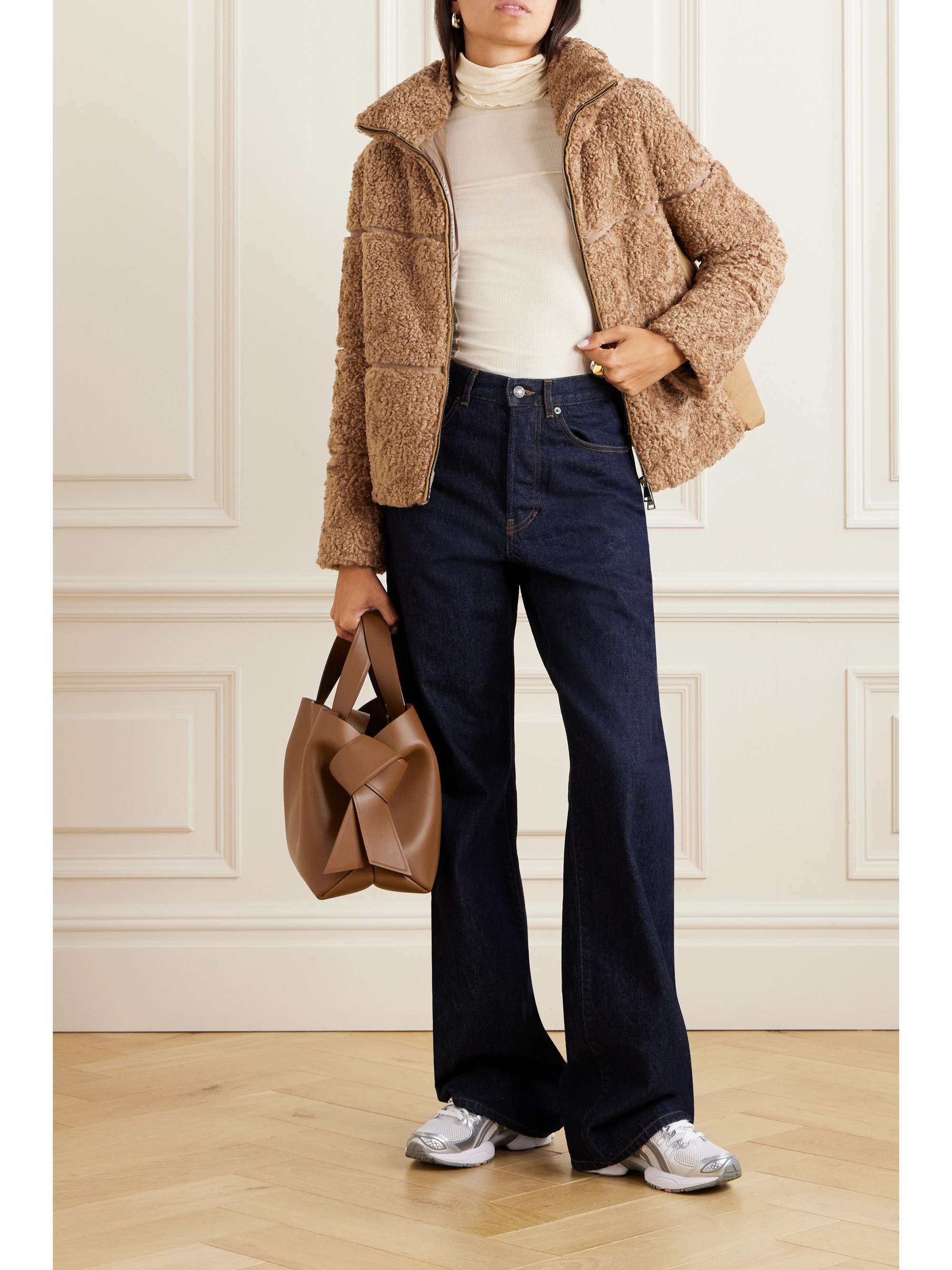 Segura quilted fleece and shell down jacket view