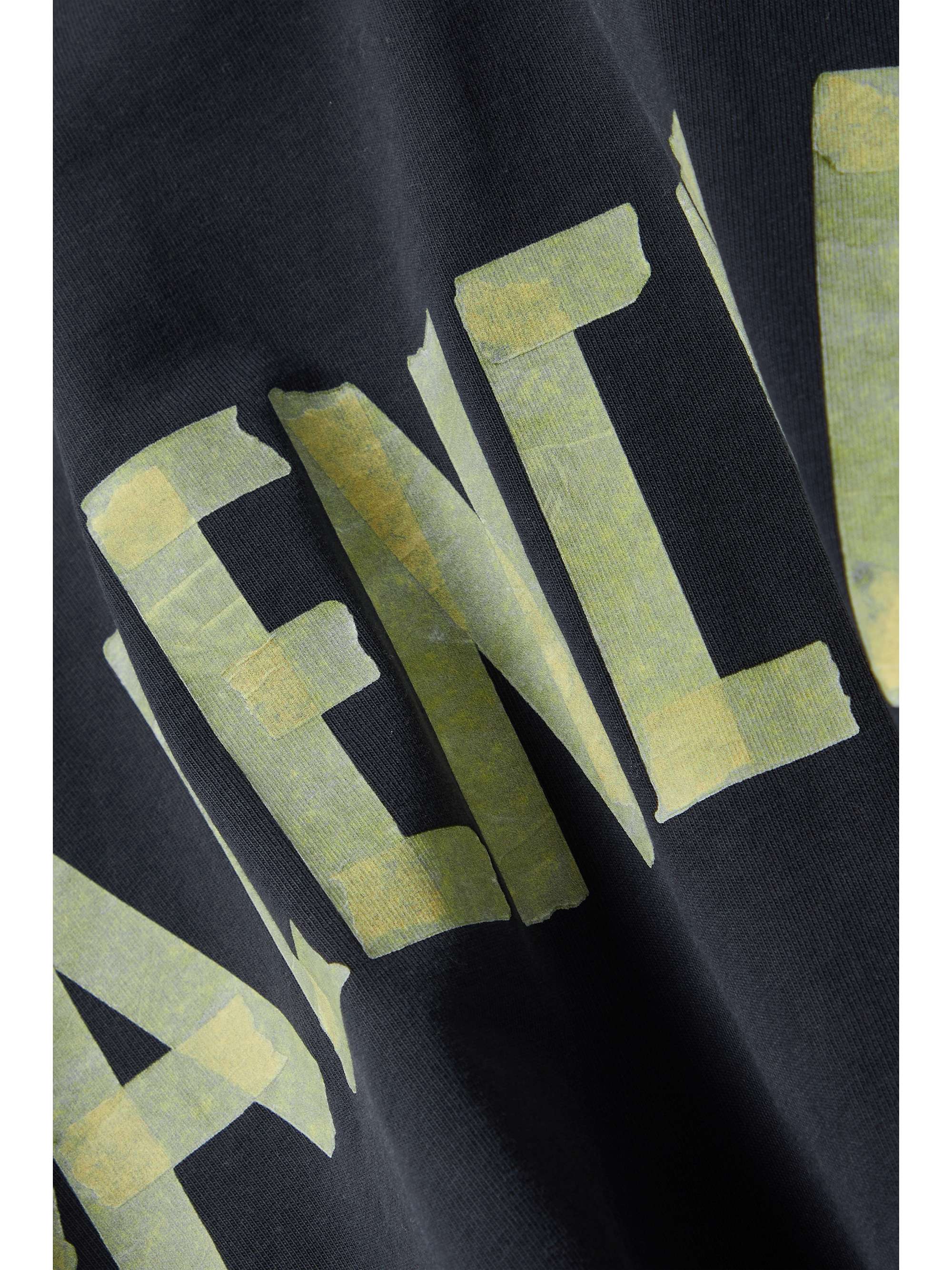 Oversized distressed printed cotton-jersey T-shirt view