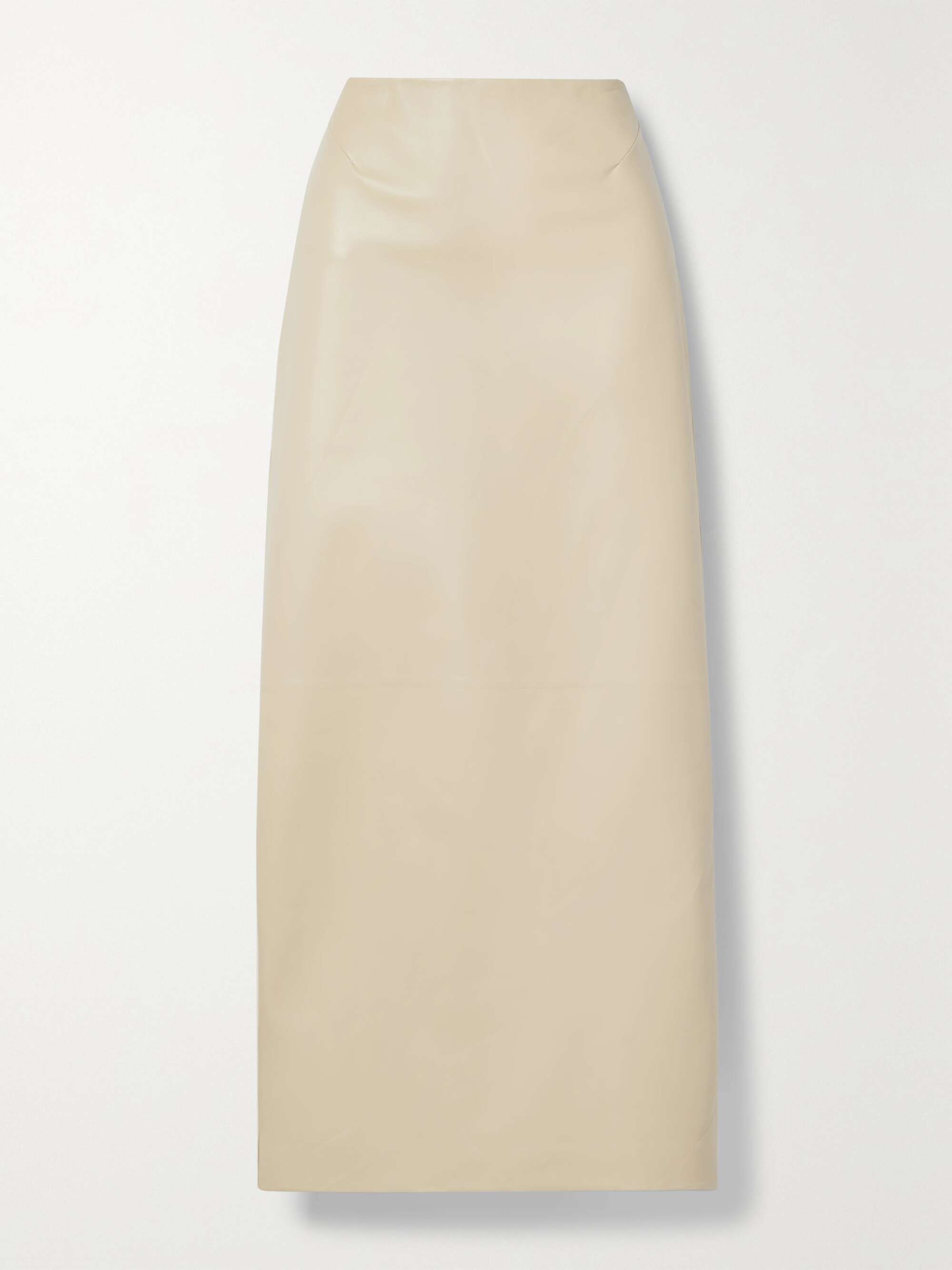 Berth leather maxi skirt view