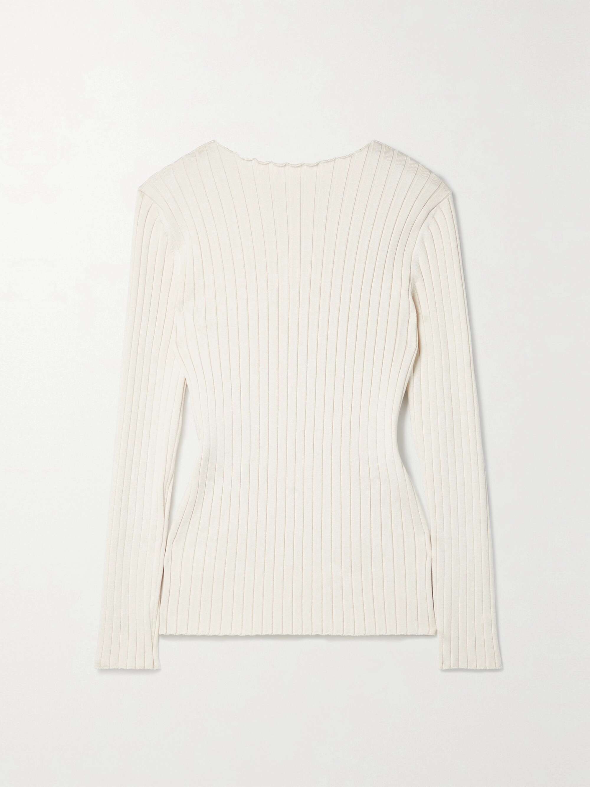 Ash open-back ribbed silk sweater view