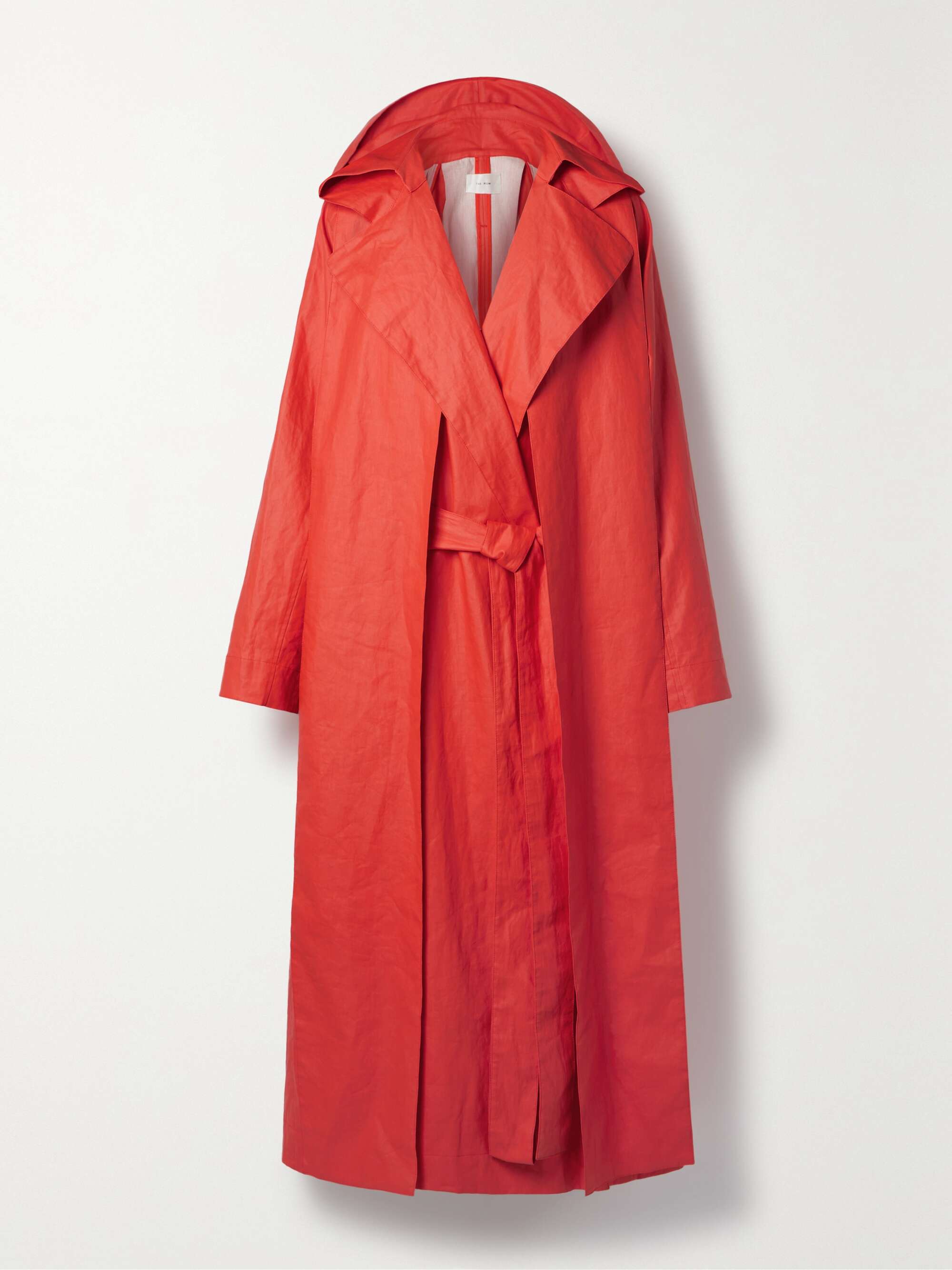 Badva hooded coated linen-blend trench coat view