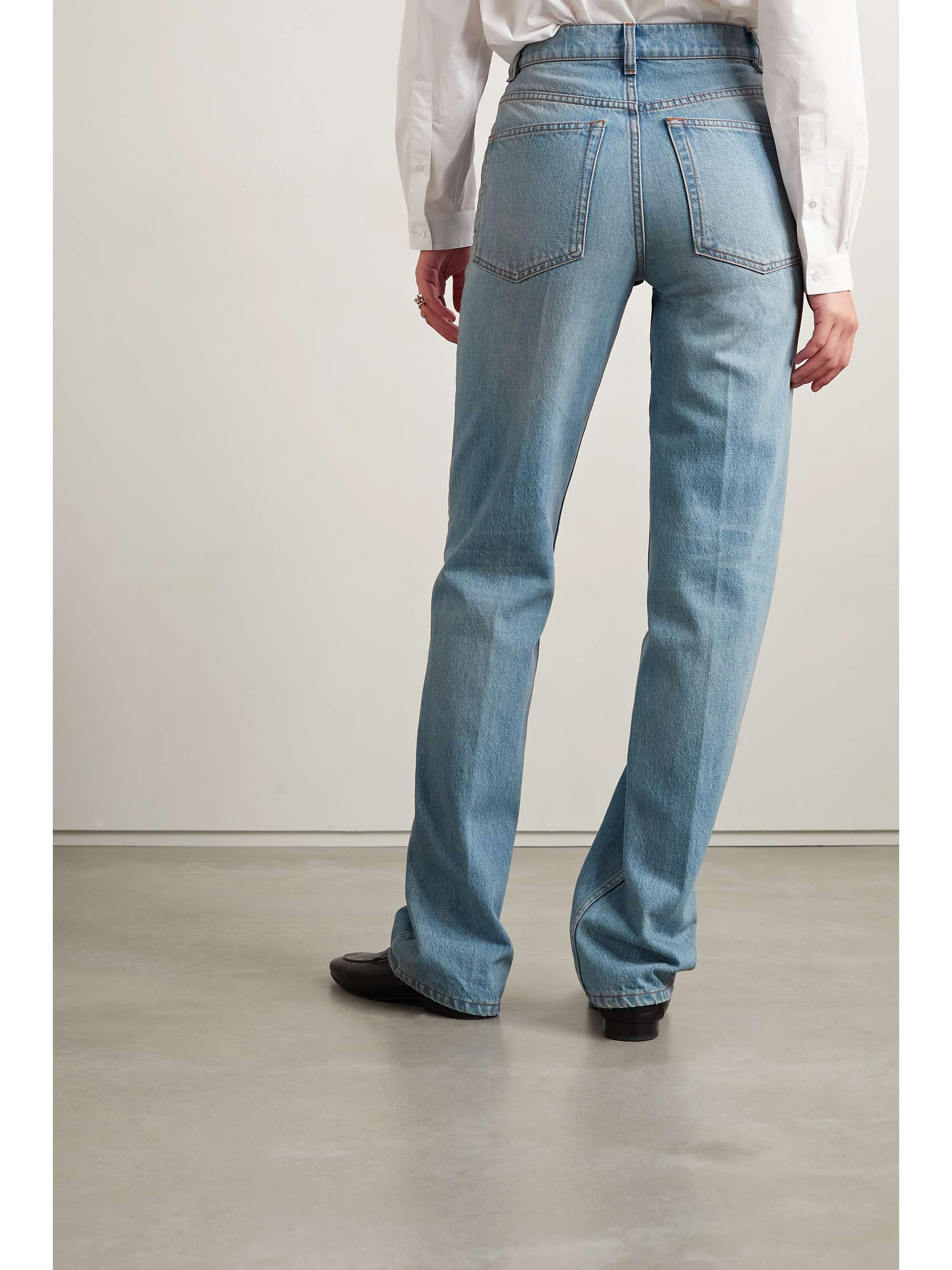 Carlton high-rise straight-leg jeans view