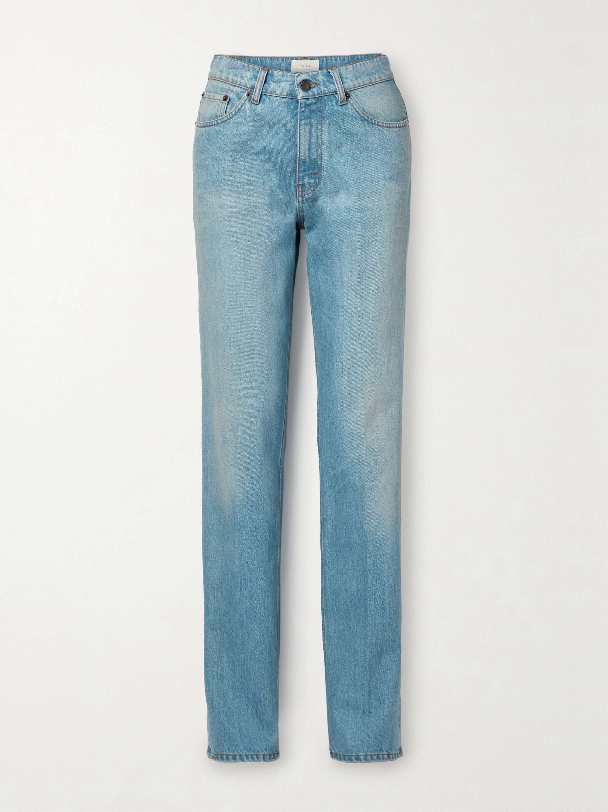 Carlton high-rise straight-leg jeans view