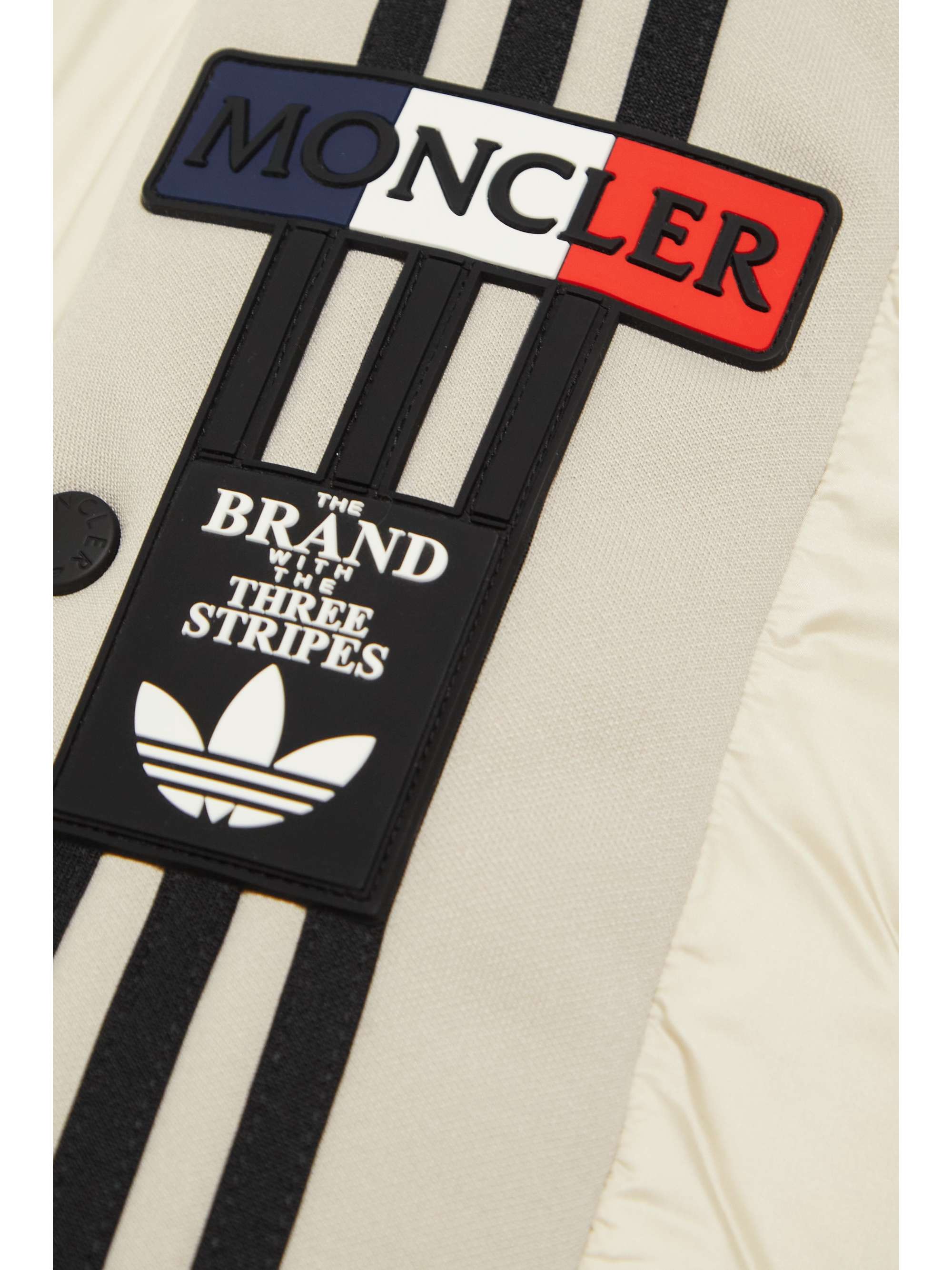 + adidas Originals cropped hooded striped quilted shell down jacket view