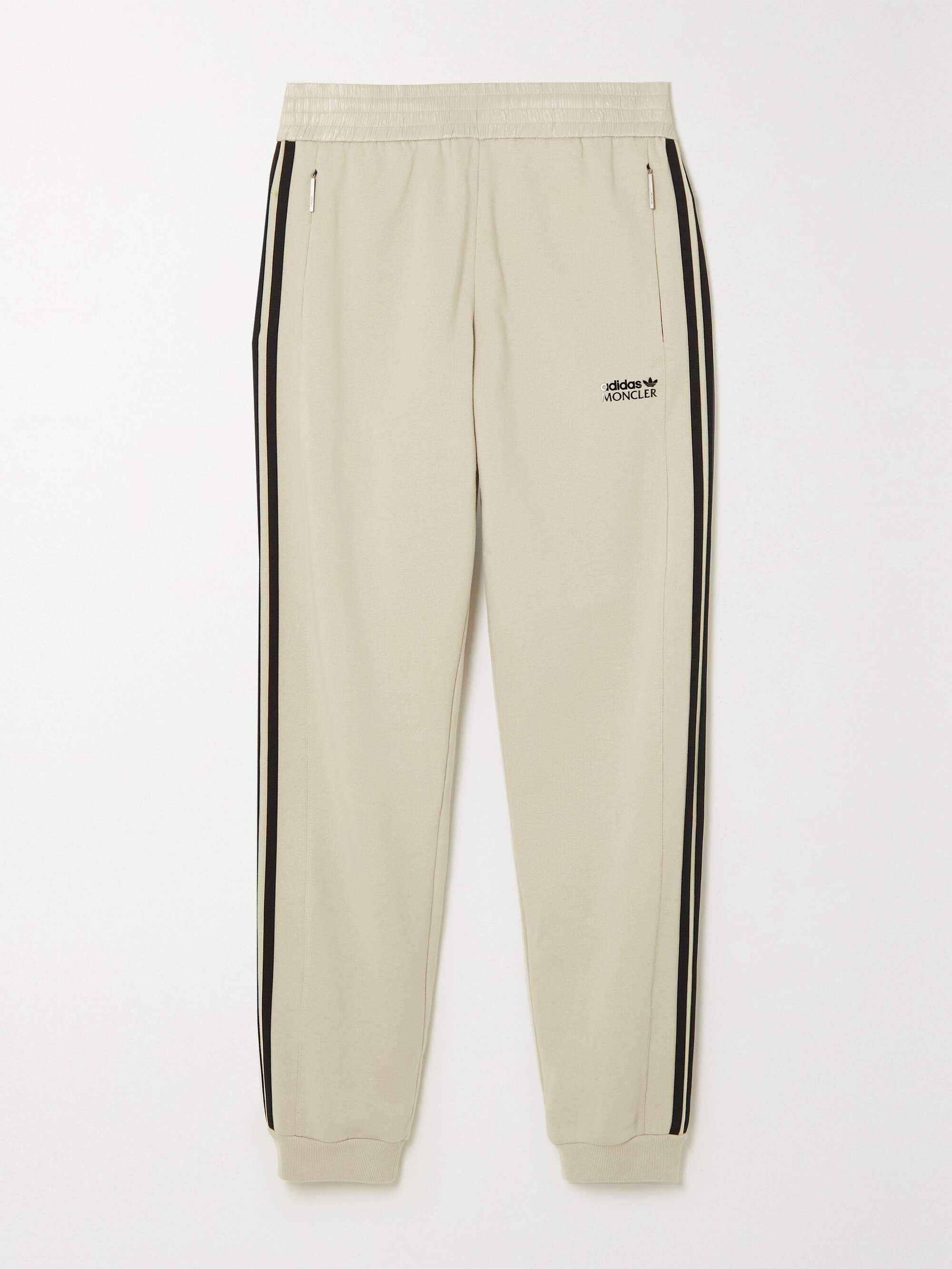 + adidas Originals shell-trimmed jersey wide-leg track pants view