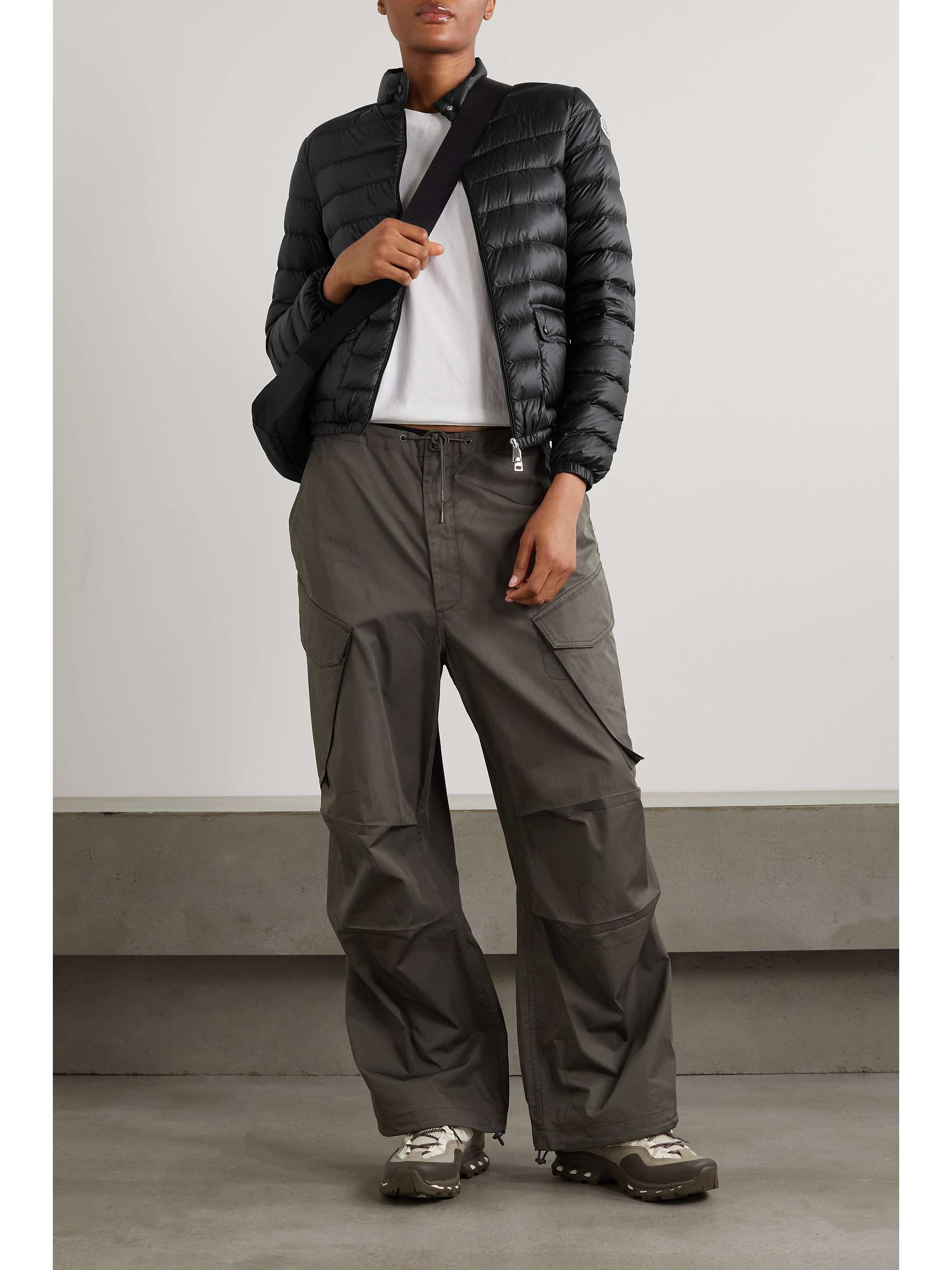 Lans quilted padded shell down jacket view