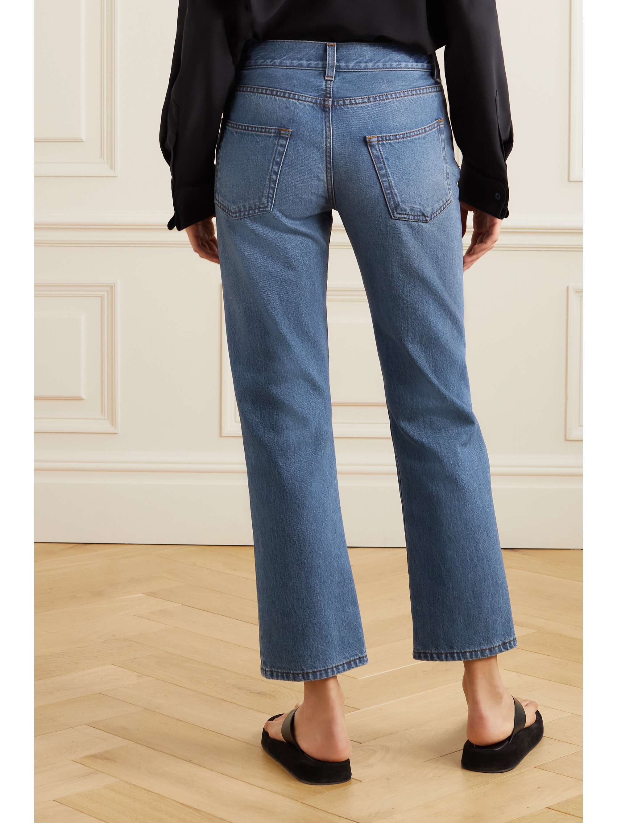 Goldin low-rise straight-leg jeans view