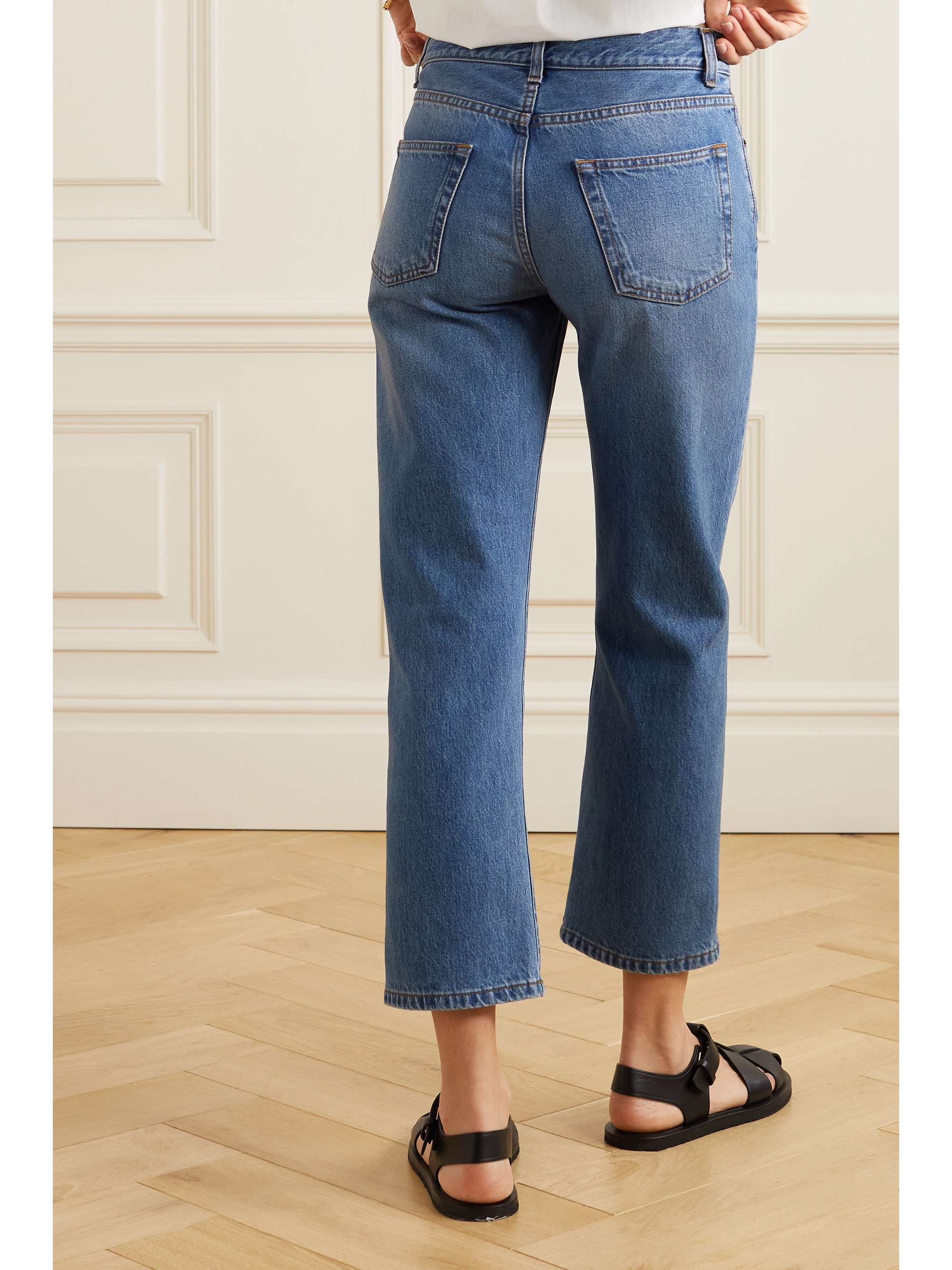 Lesley mid-rise straight-leg jeans view