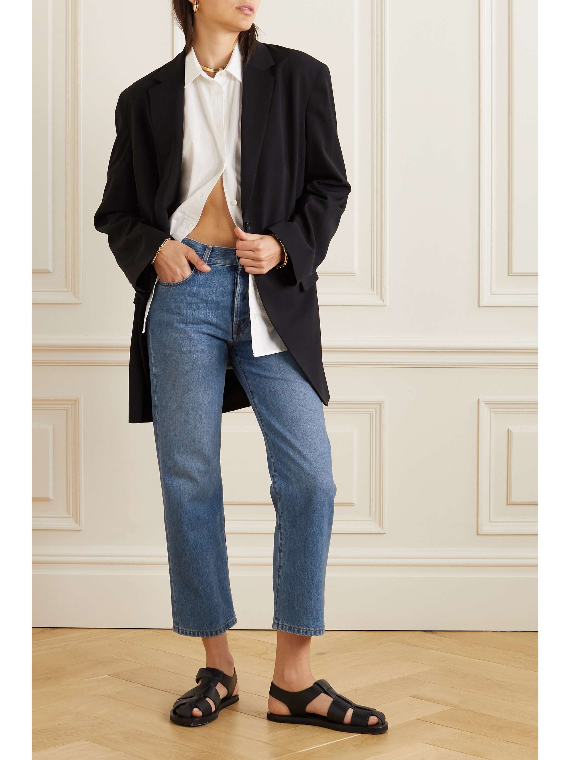 Lesley mid-rise straight-leg jeans view
