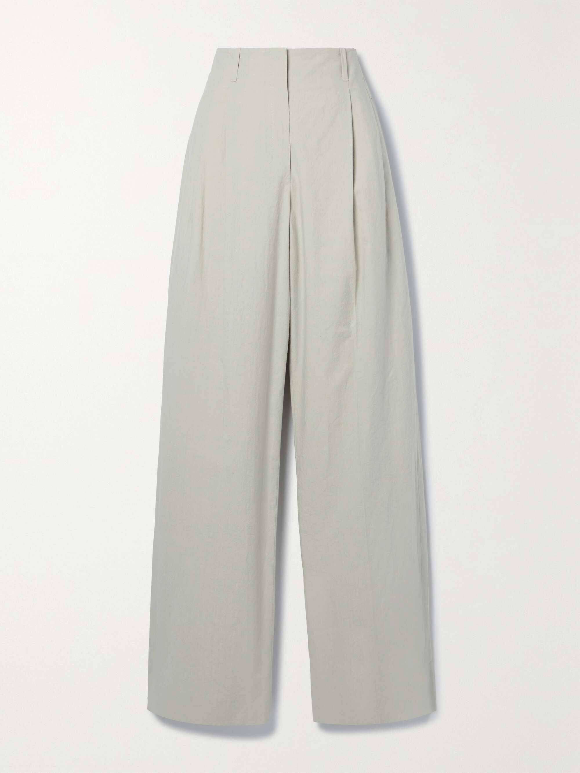 Gaugin pleated cotton-poplin wide-leg pants view