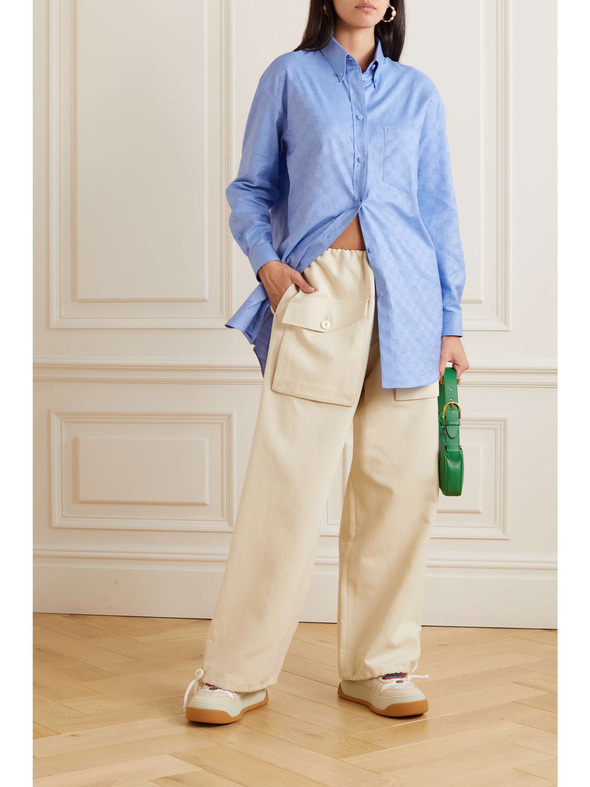 GG Supreme cotton Oxford-jacquard shirt view