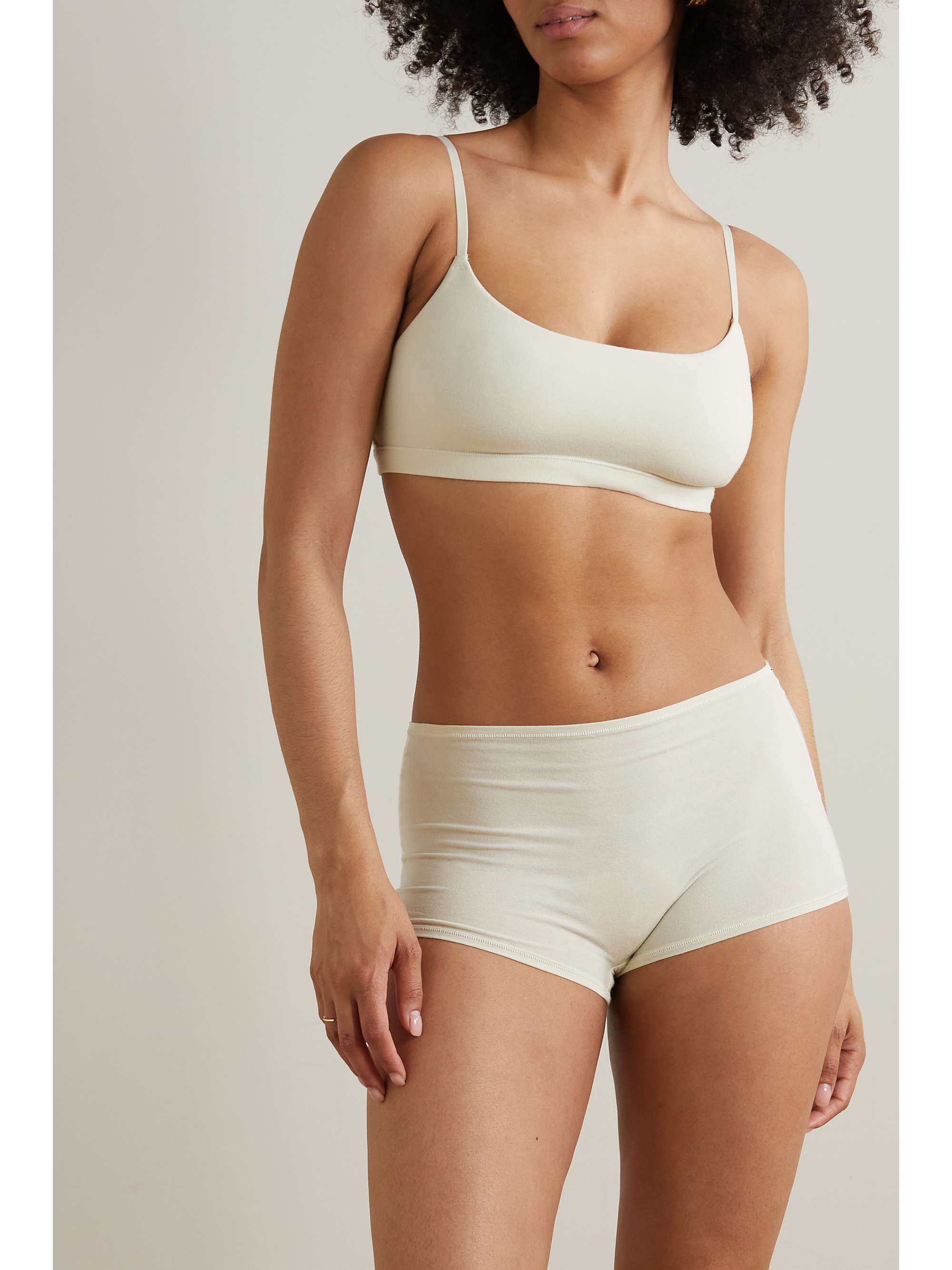 Scoop stretch-cotton jersey bralette view
