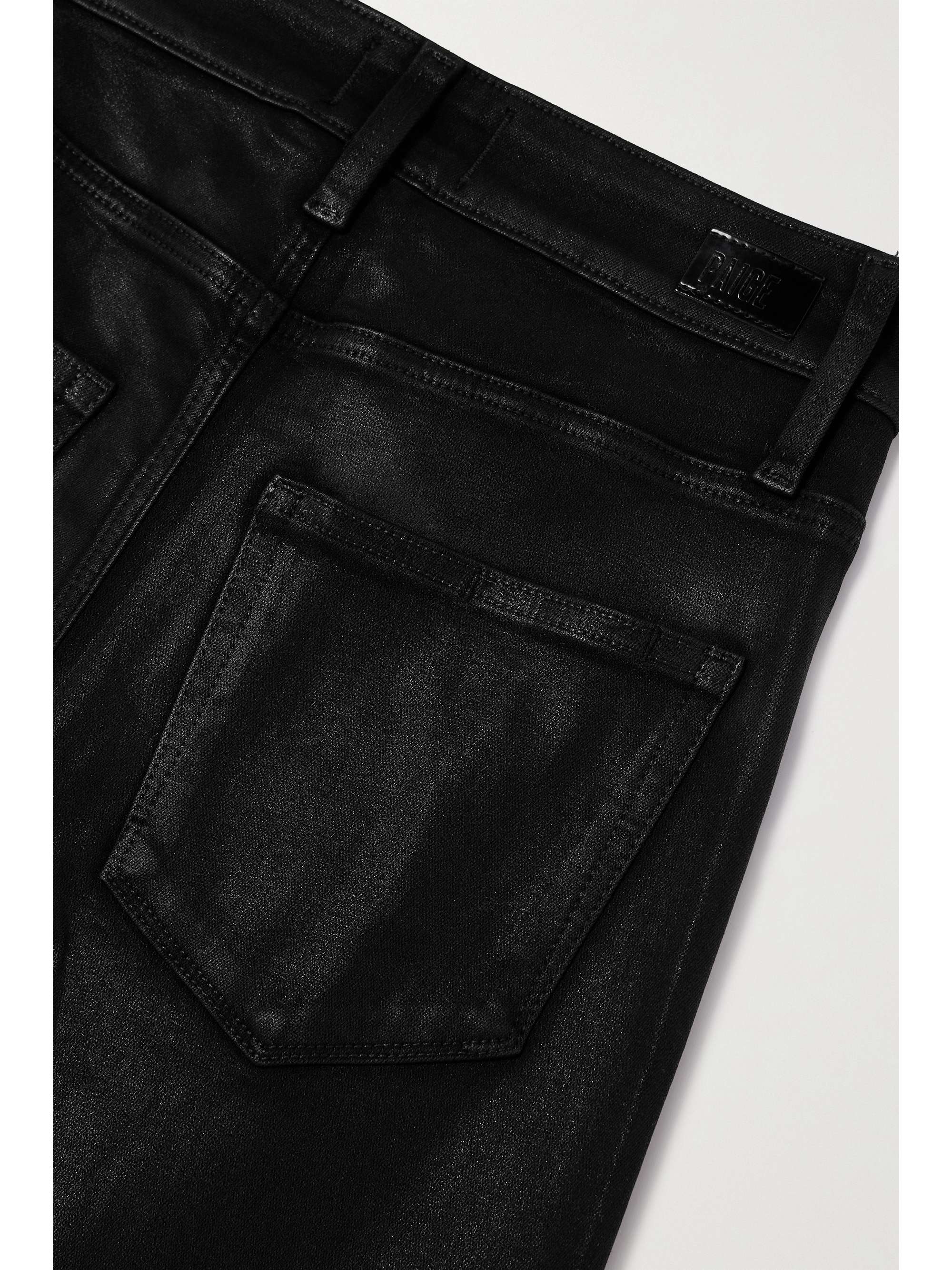 Harper high-rise coated wide-leg jeans view