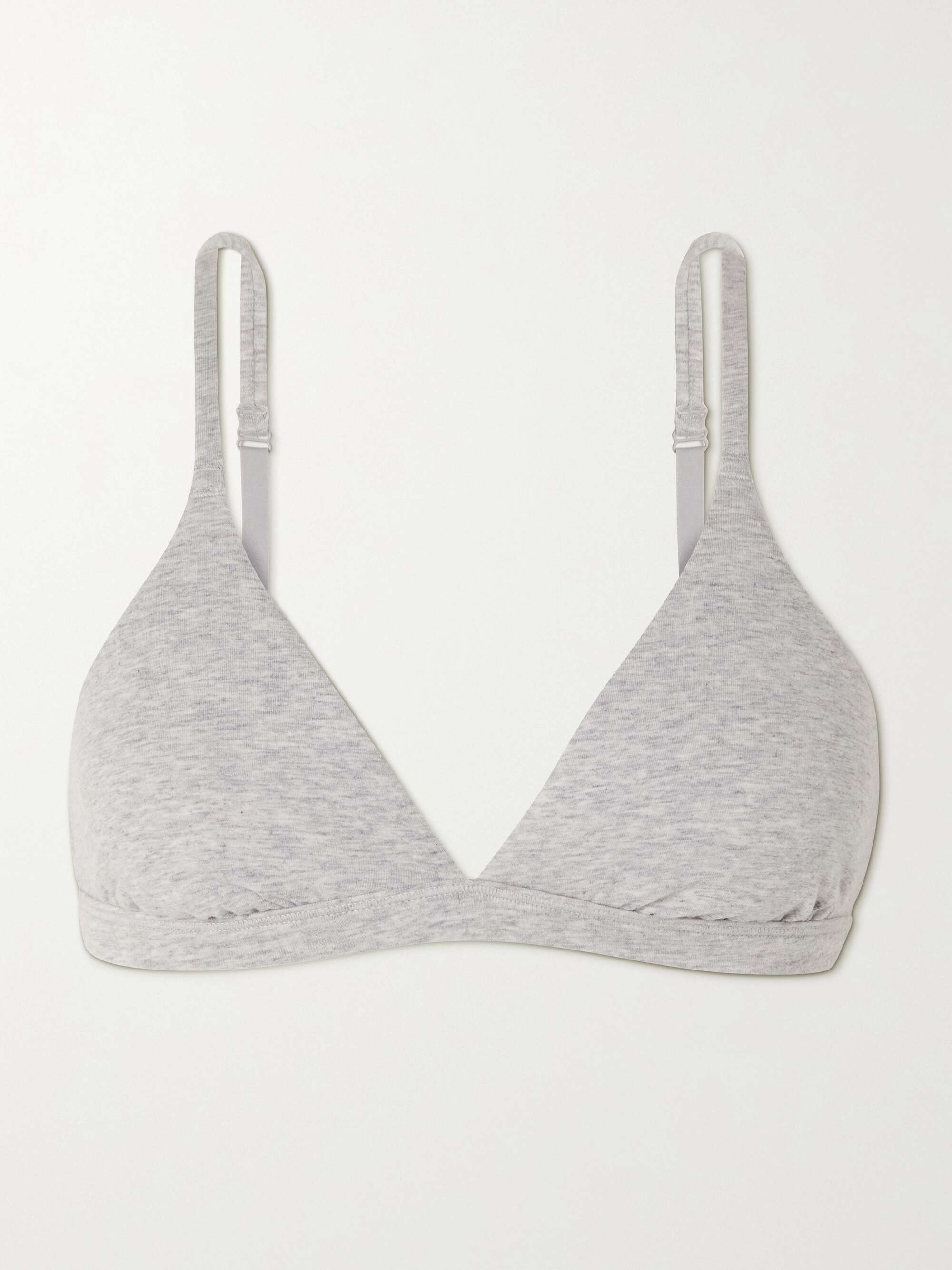 Cotton-Blend Jersey Triangle Bralette view