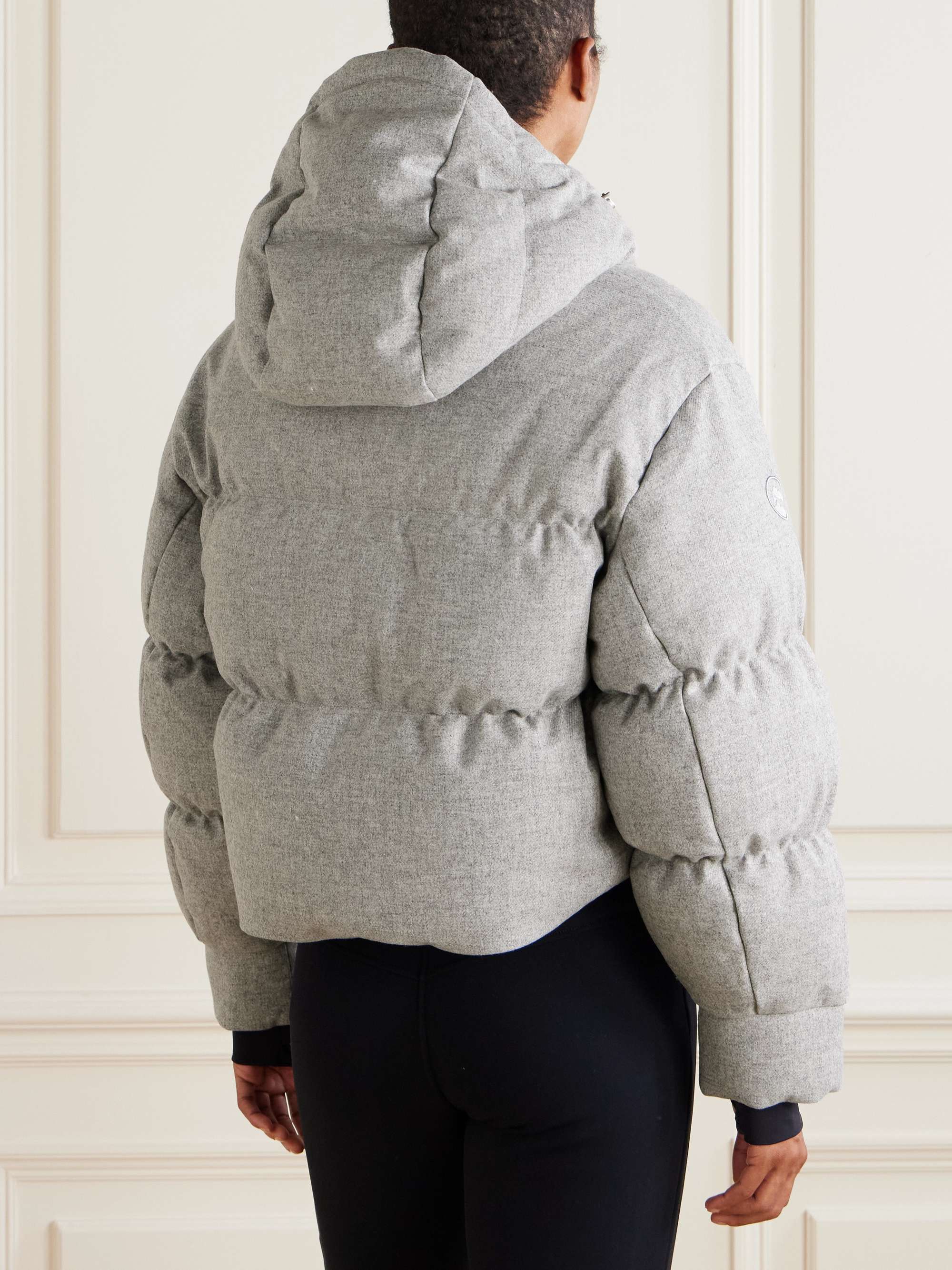 Aomori hooded quilted down ski jacket view
