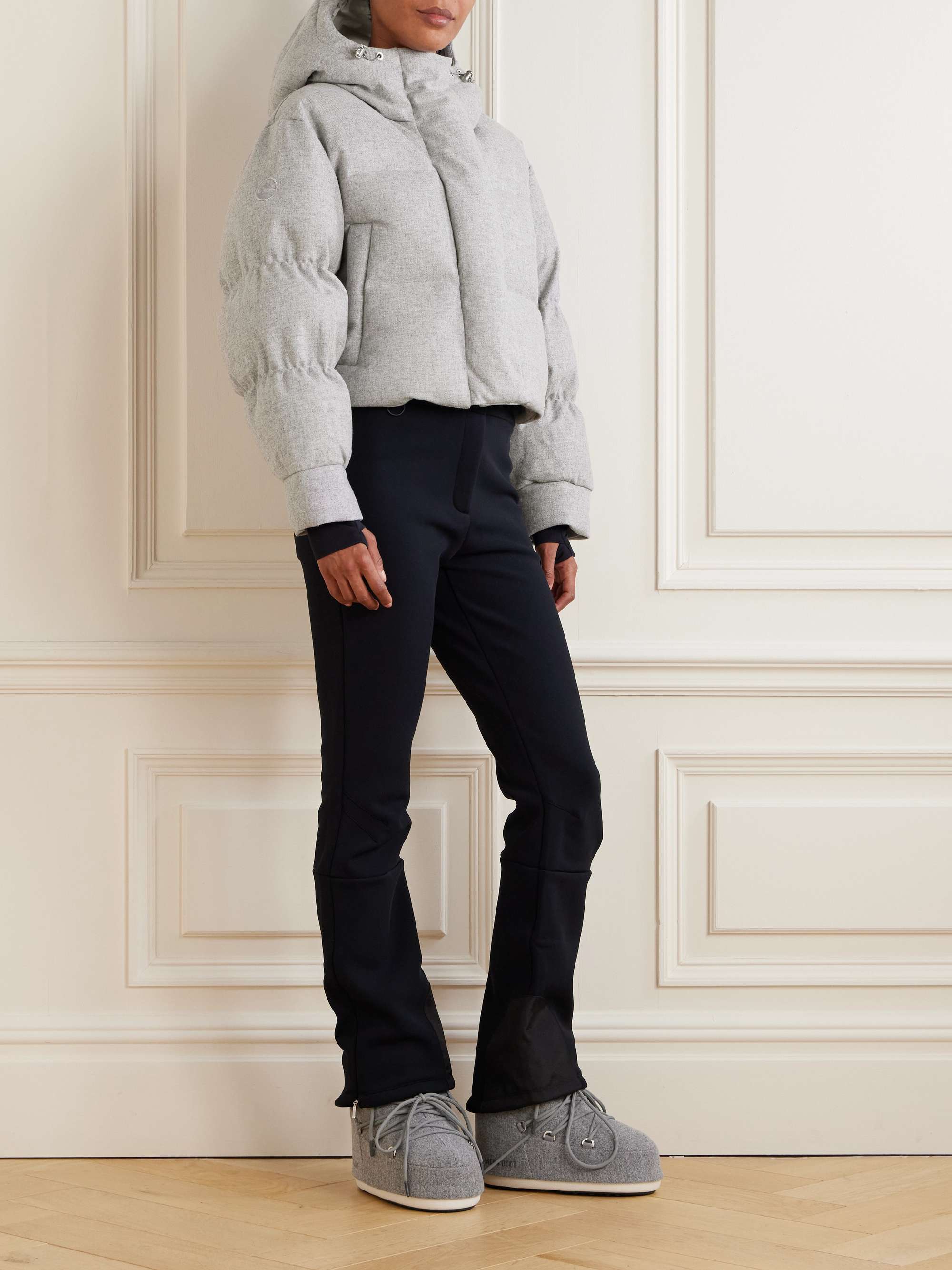 Aomori hooded quilted down ski jacket view