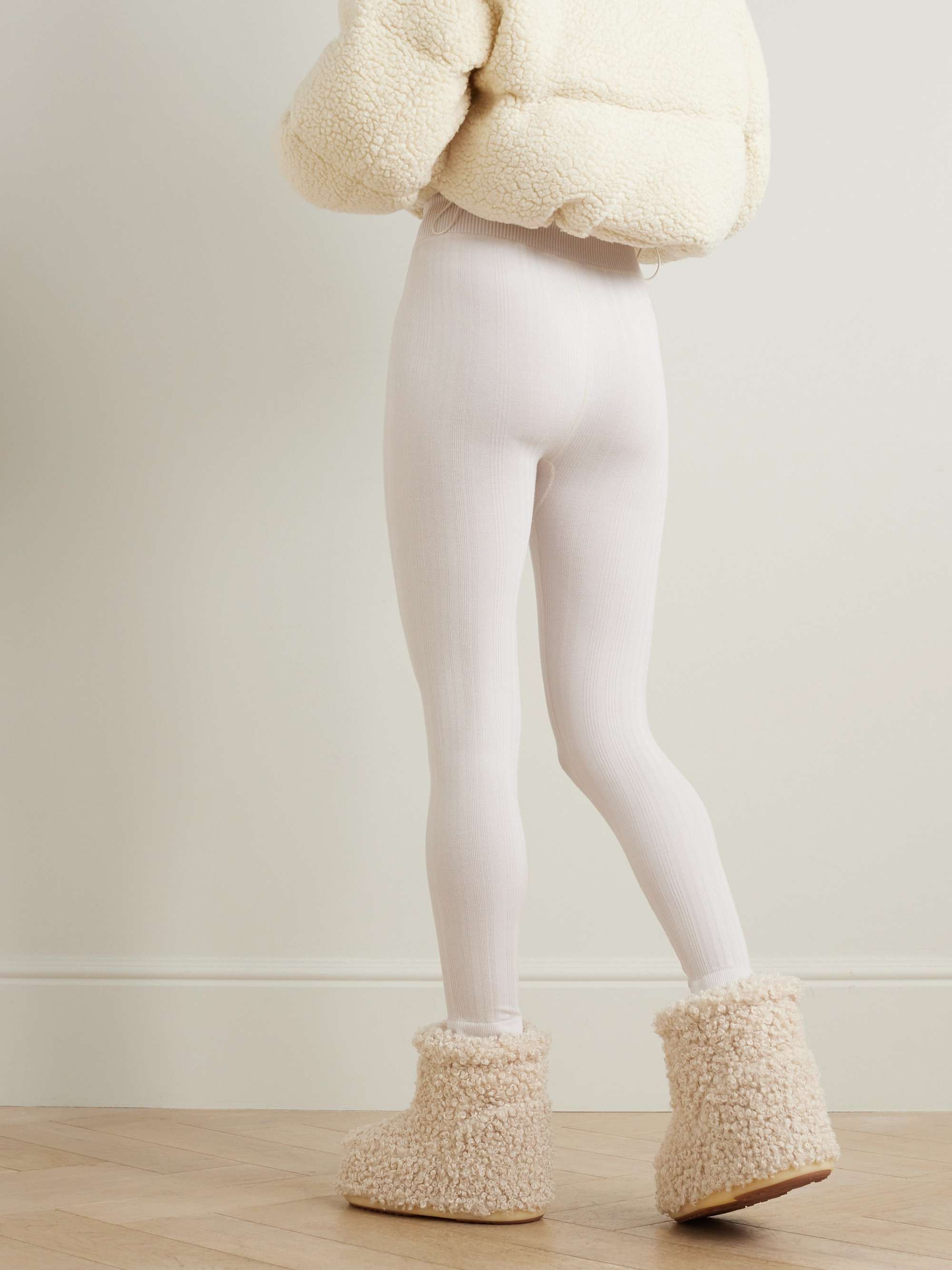 Sol ribbed stretch-jersey leggings view