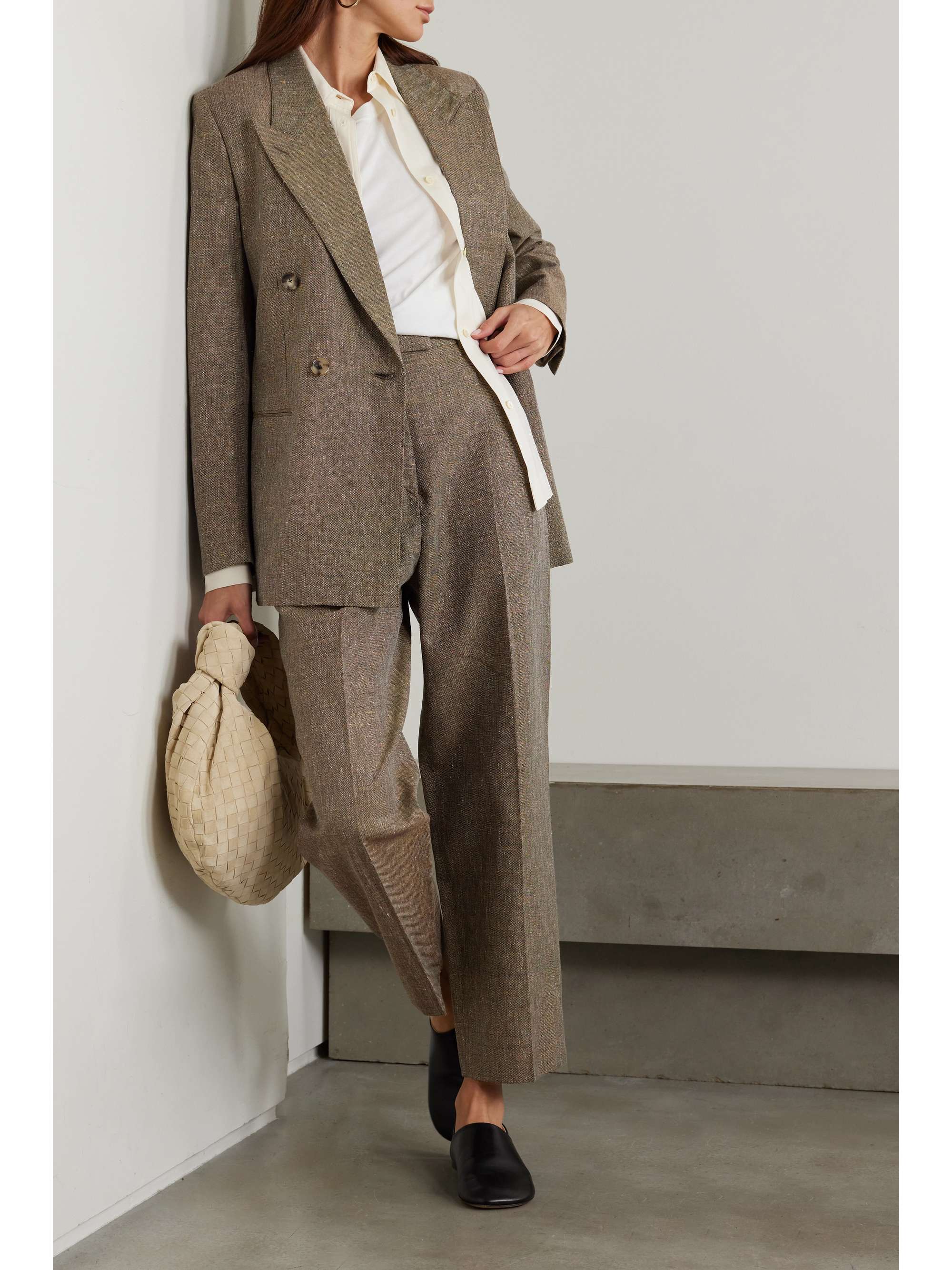 Aurora double-breasted woven blazer view