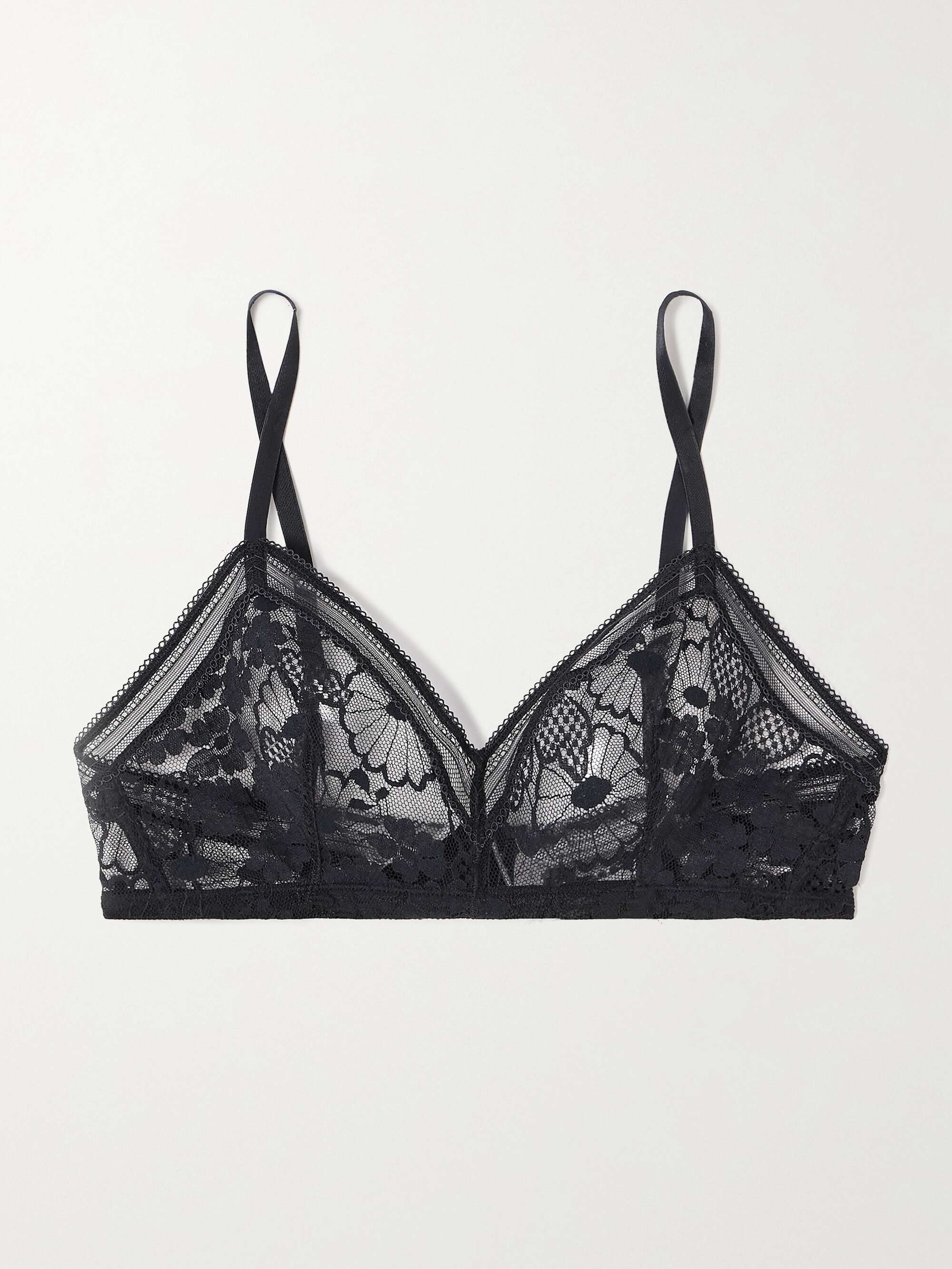 Pollen Royal picot-trimmed stretch-lace soft-cup bra view