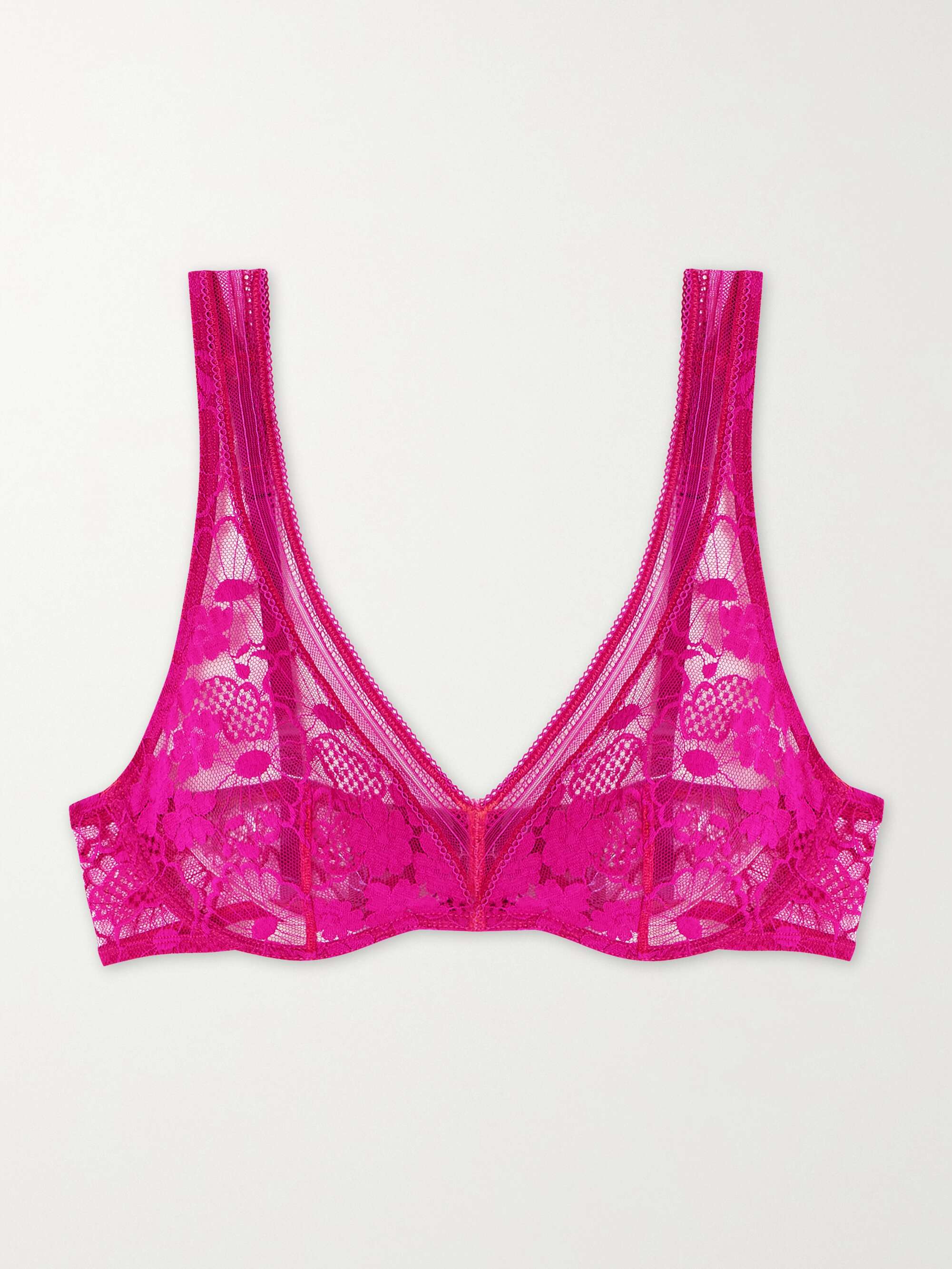 Pollen Millefleurs picot-trimmed stretch-lace underwired bra view