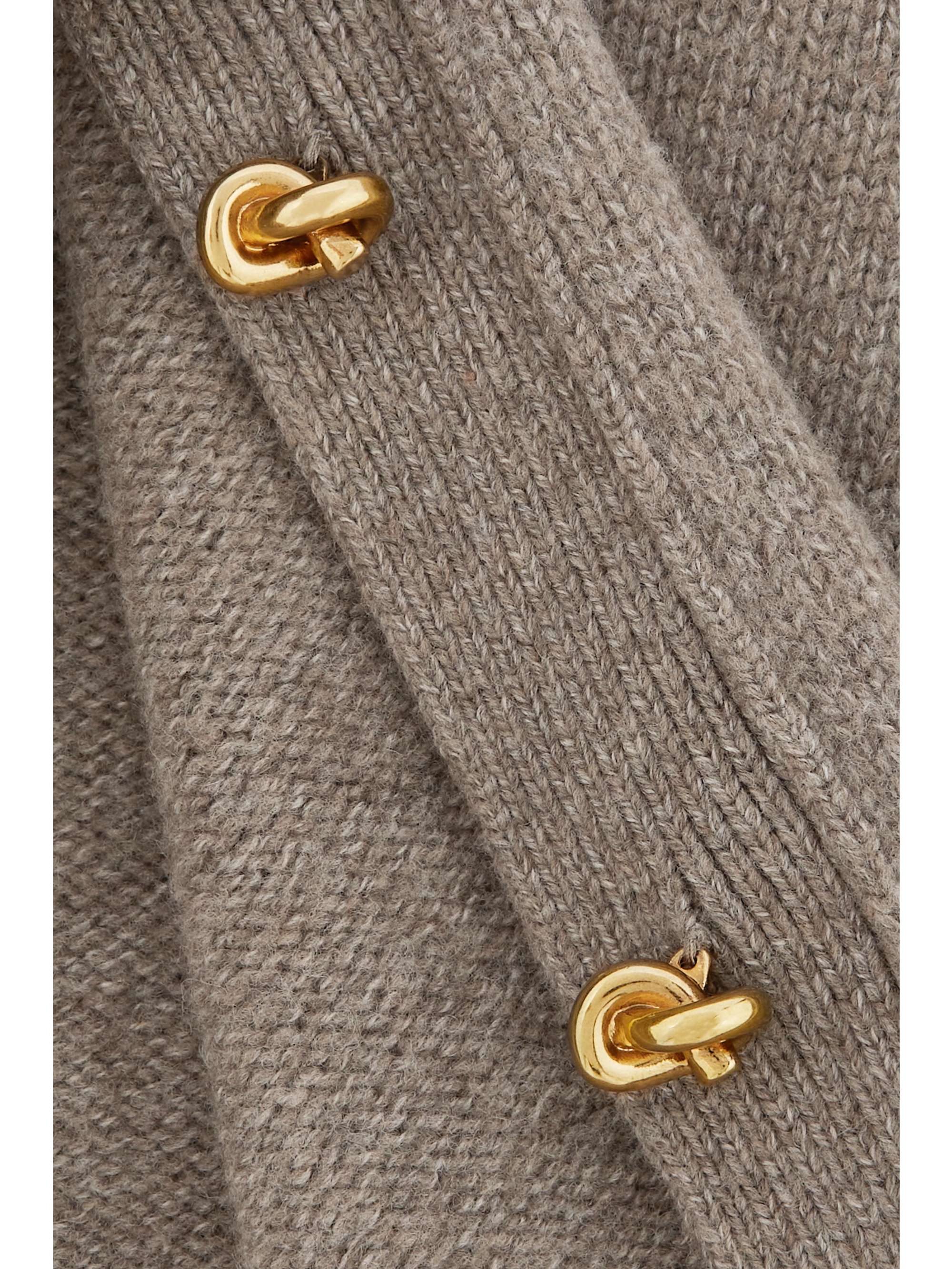 Cropped embellished wool sweater view