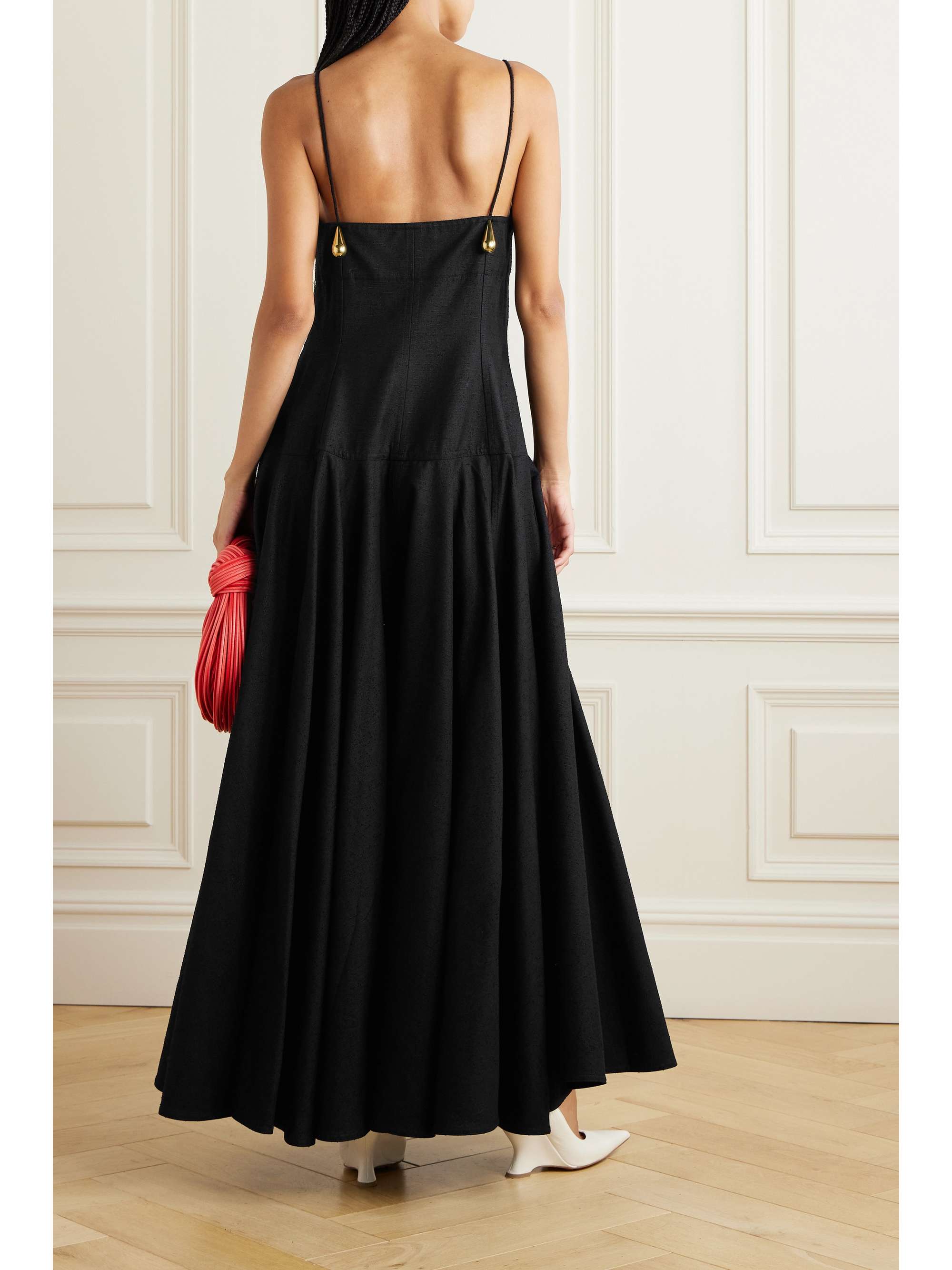 Embellished cotton maxi dress view