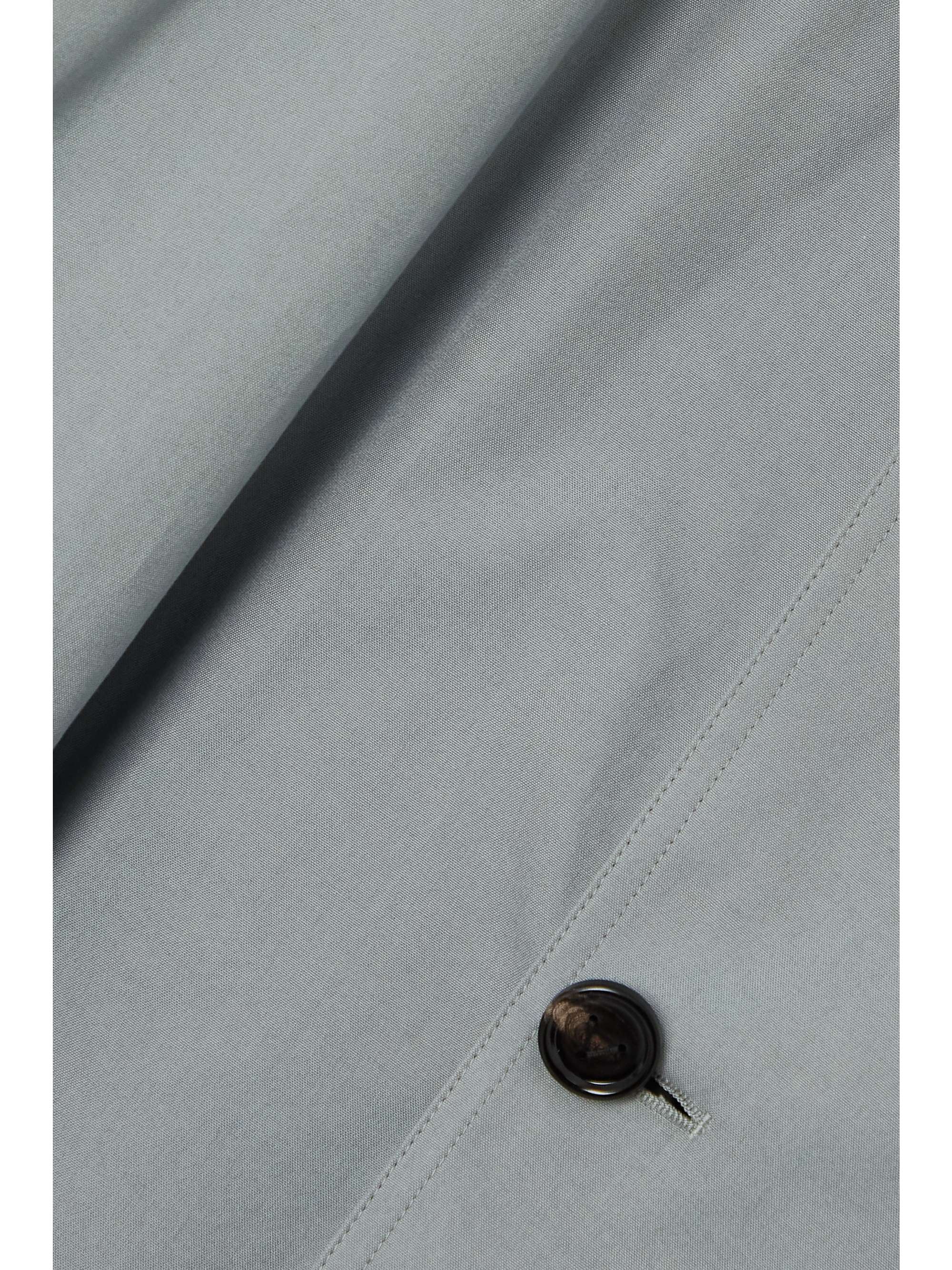 Cape-effect cotton-gabardine trench coat view