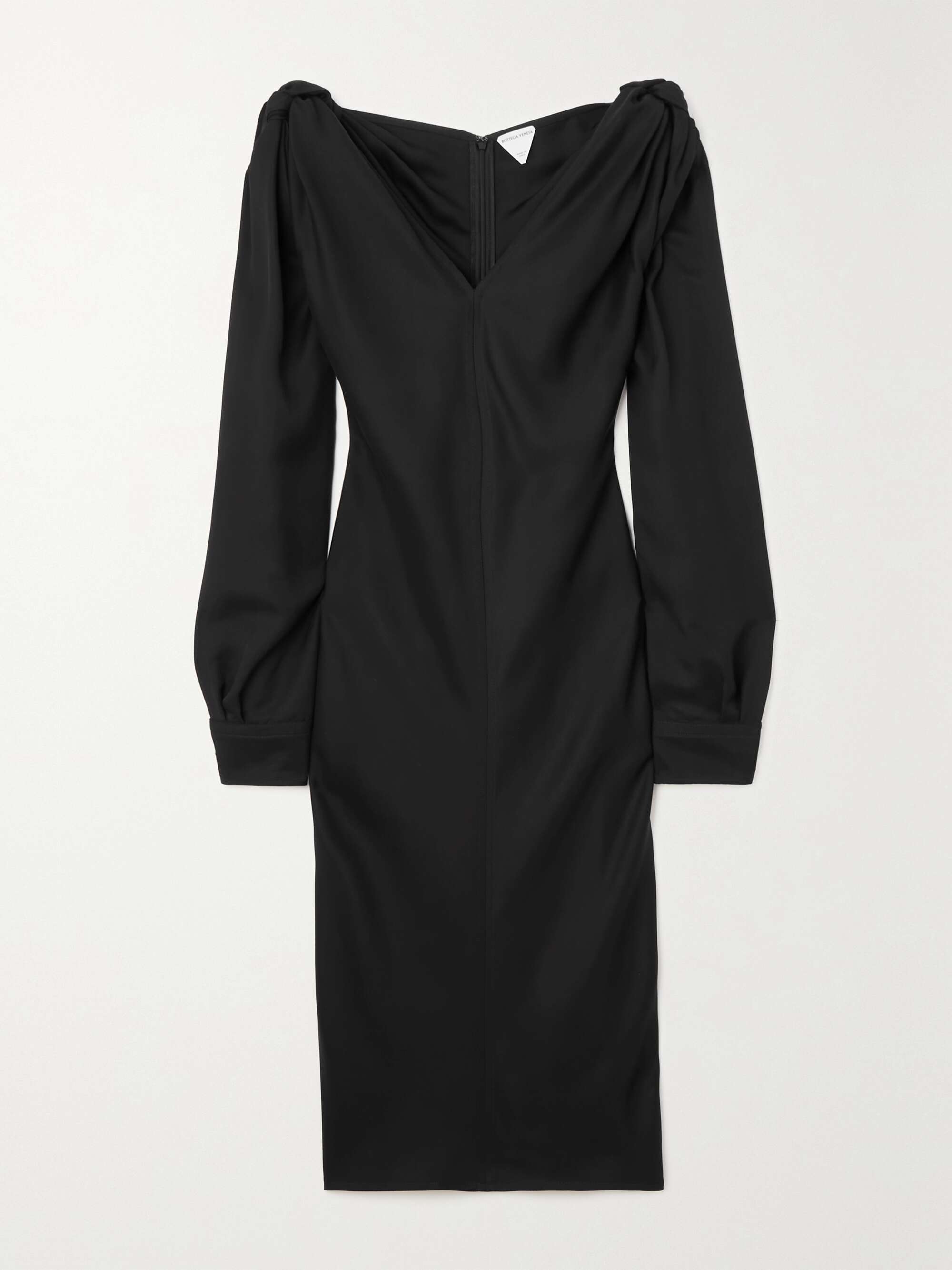 Cutout satin-drill dress view