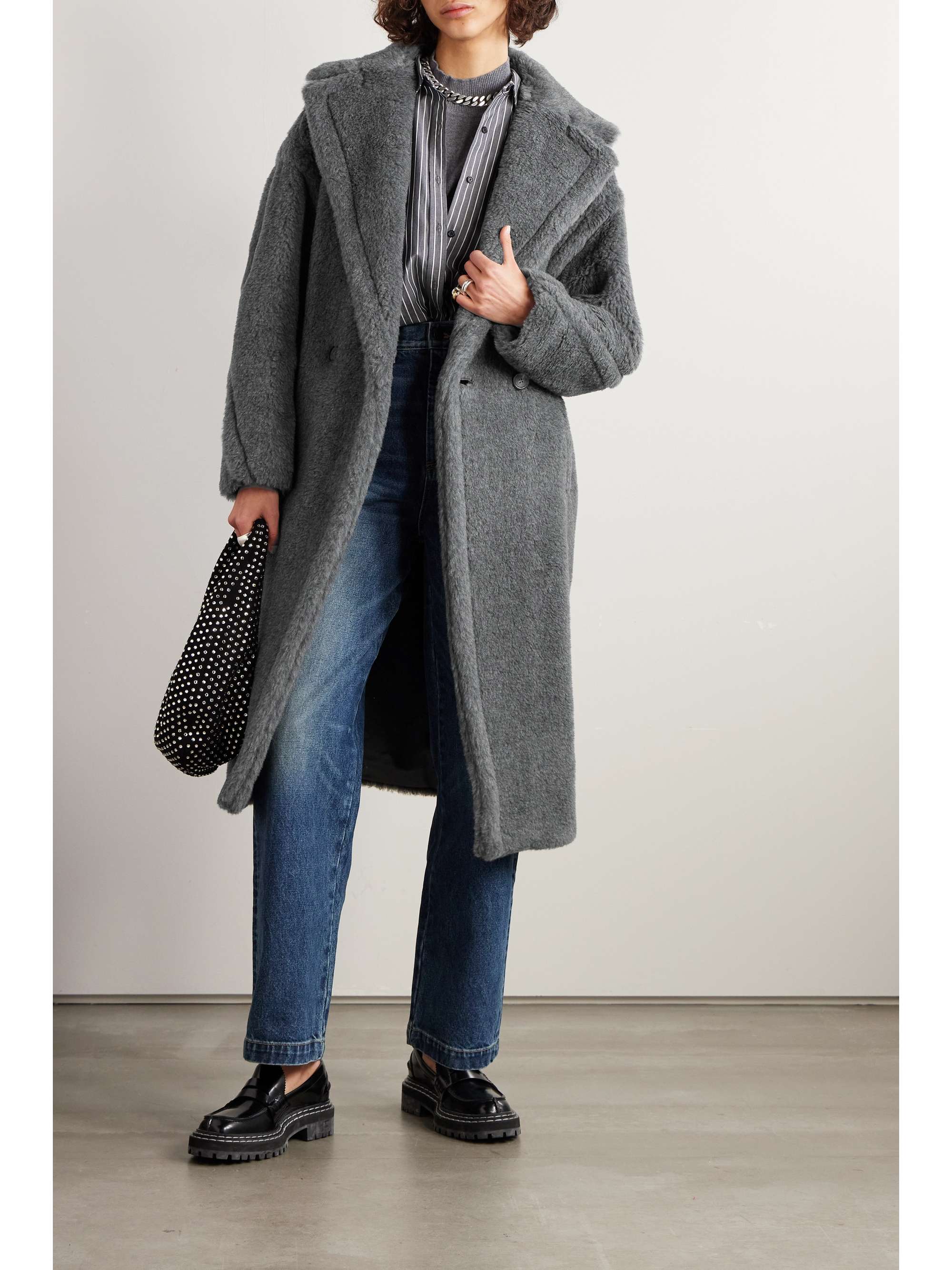 Teddy Bear Icon oversized wool, alpaca and silk-blend coat view