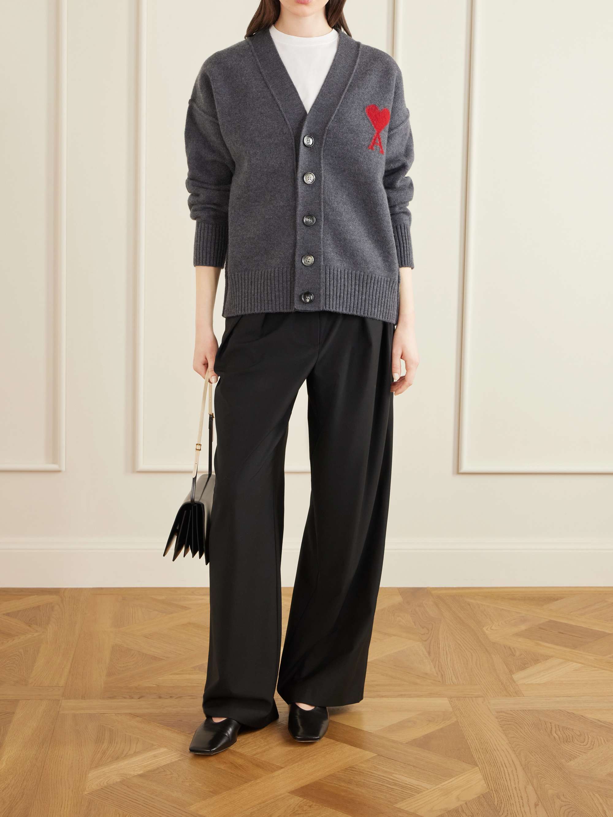 + NET SUSTAIN ADC intarsia wool cardigan view
