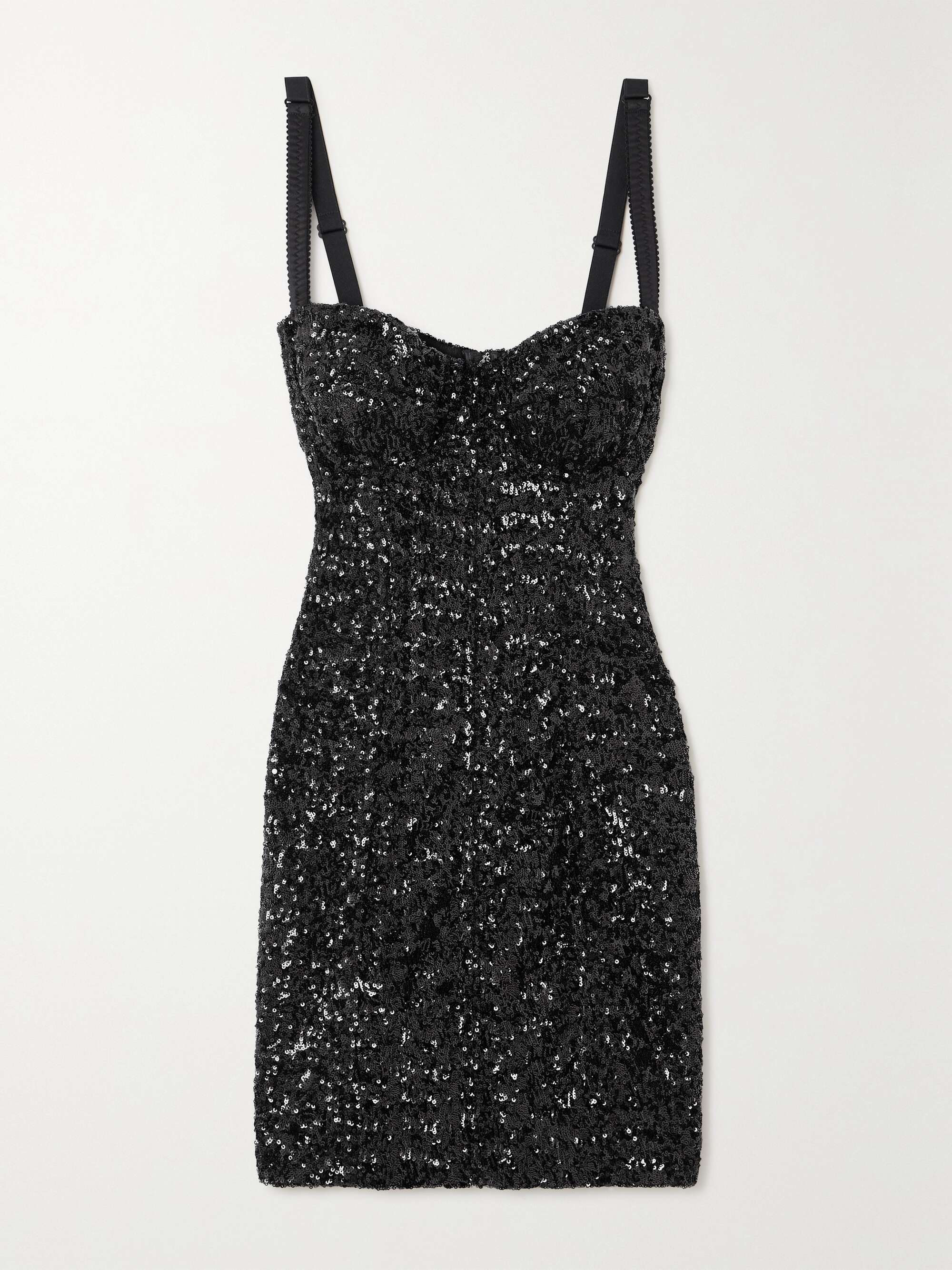 Sequined stretch-tulle mini dress view