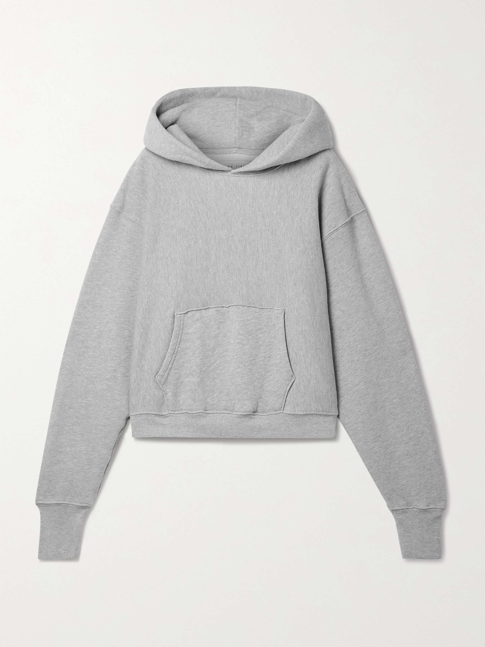 Cara cropped cotton-jersey hoodie view