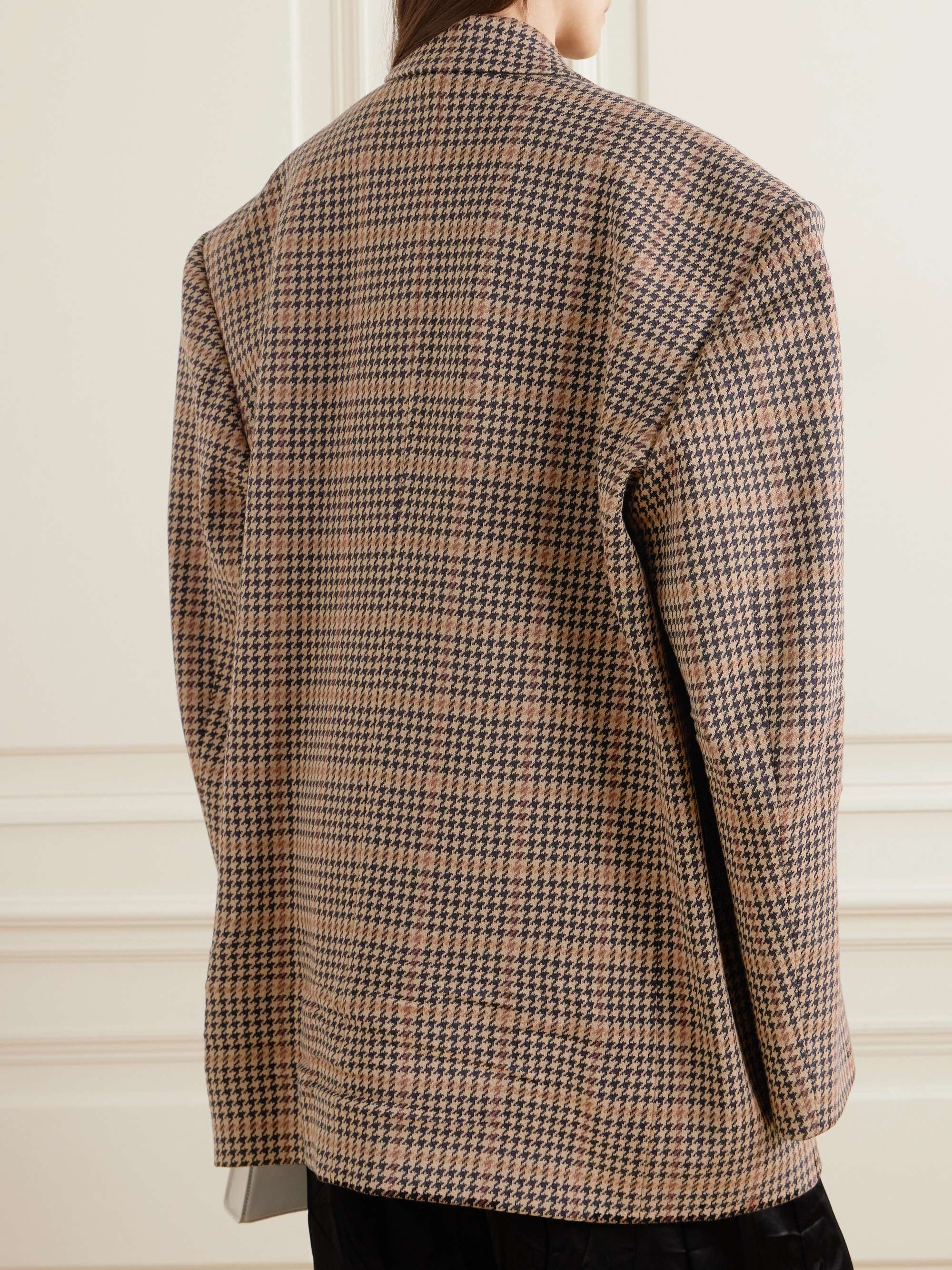 Houndstooth knitted blazer view
