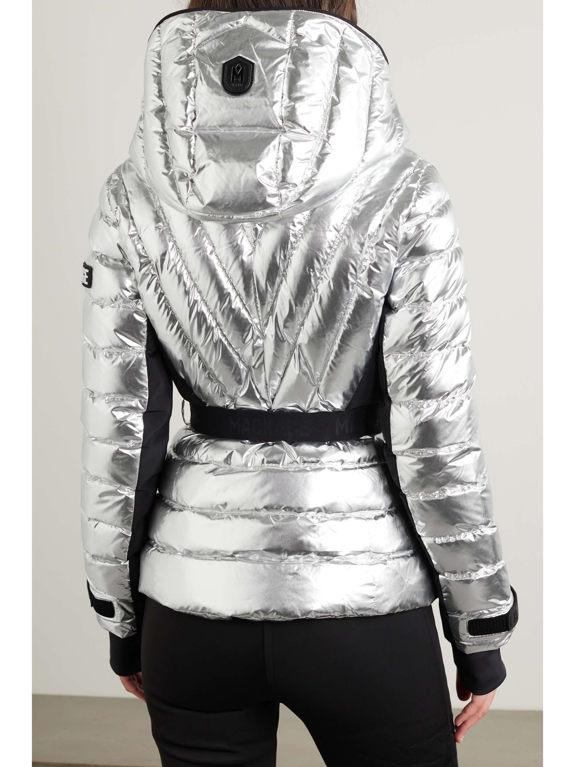 + NET SUSTAIN Elita metallic quilted down ski jacket view