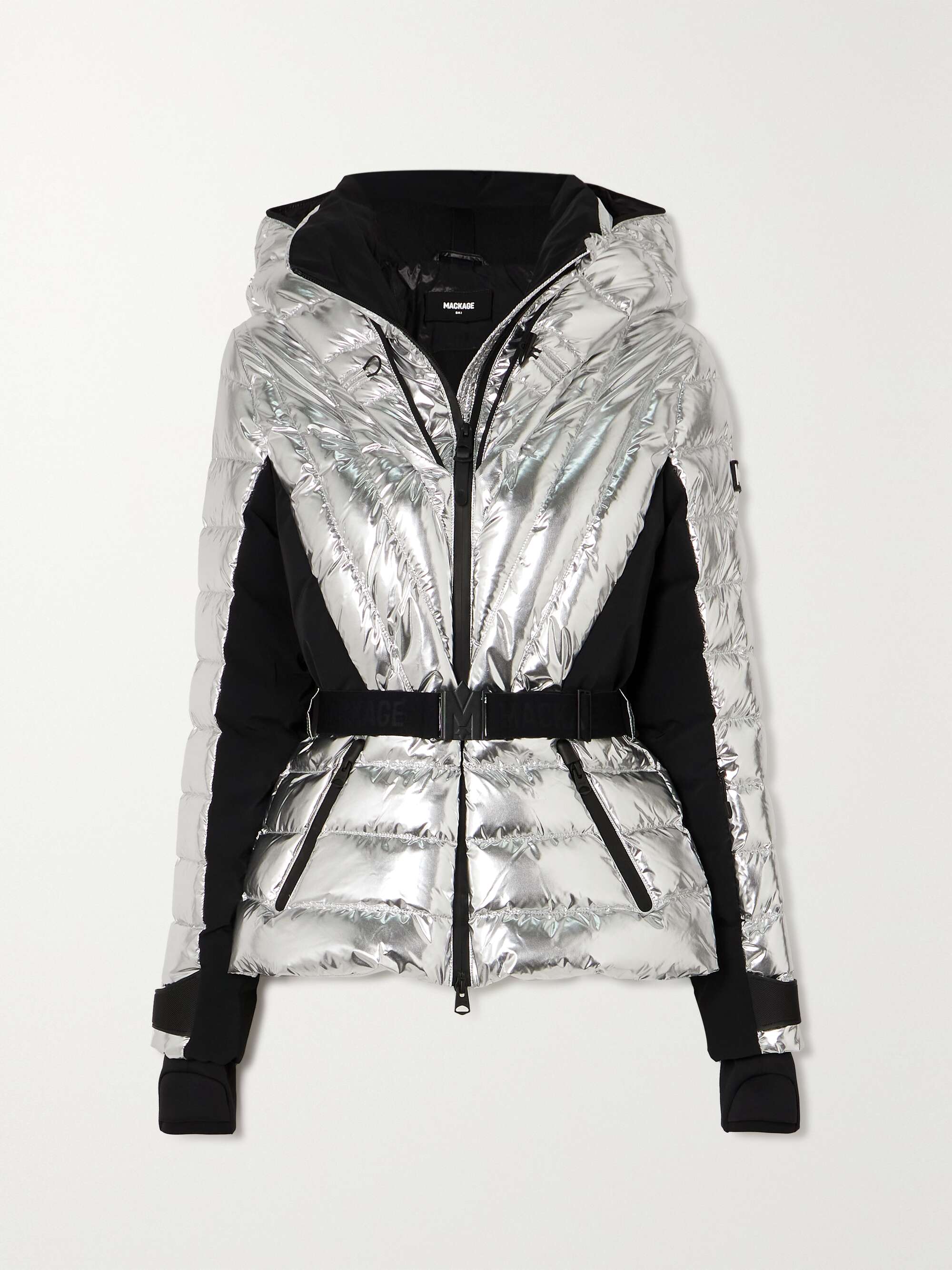 + NET SUSTAIN Elita metallic quilted down ski jacket view