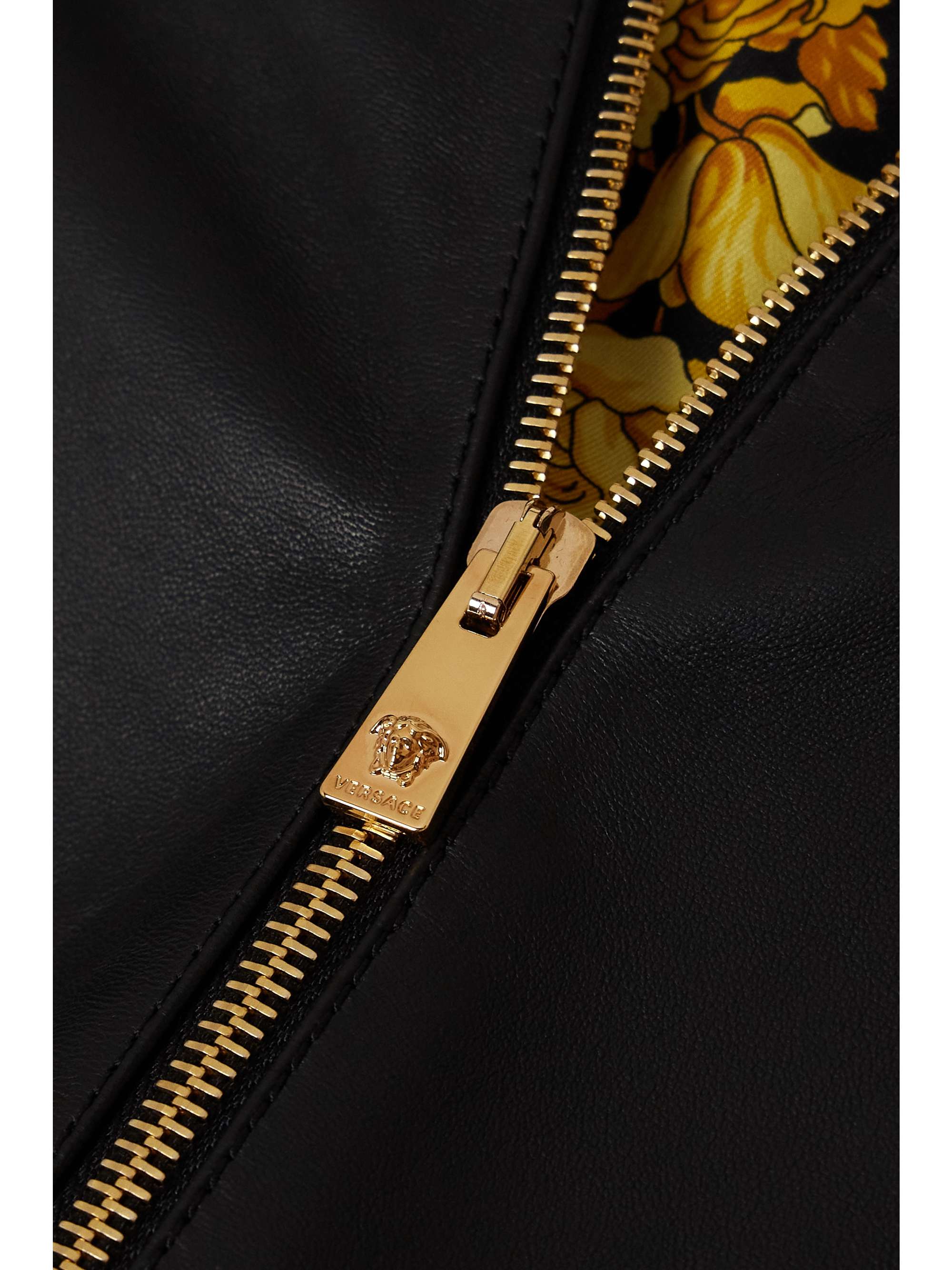 Icons leather mini skirt view