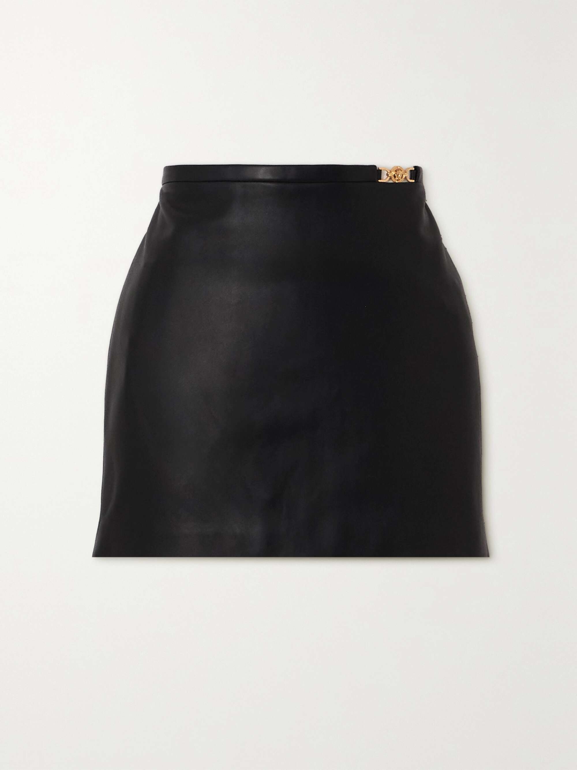 Icons leather mini skirt view